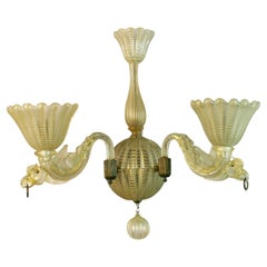 Pair of Murano Glass Bird Wall Sconces by Ercole Barovier .Italy 1940s