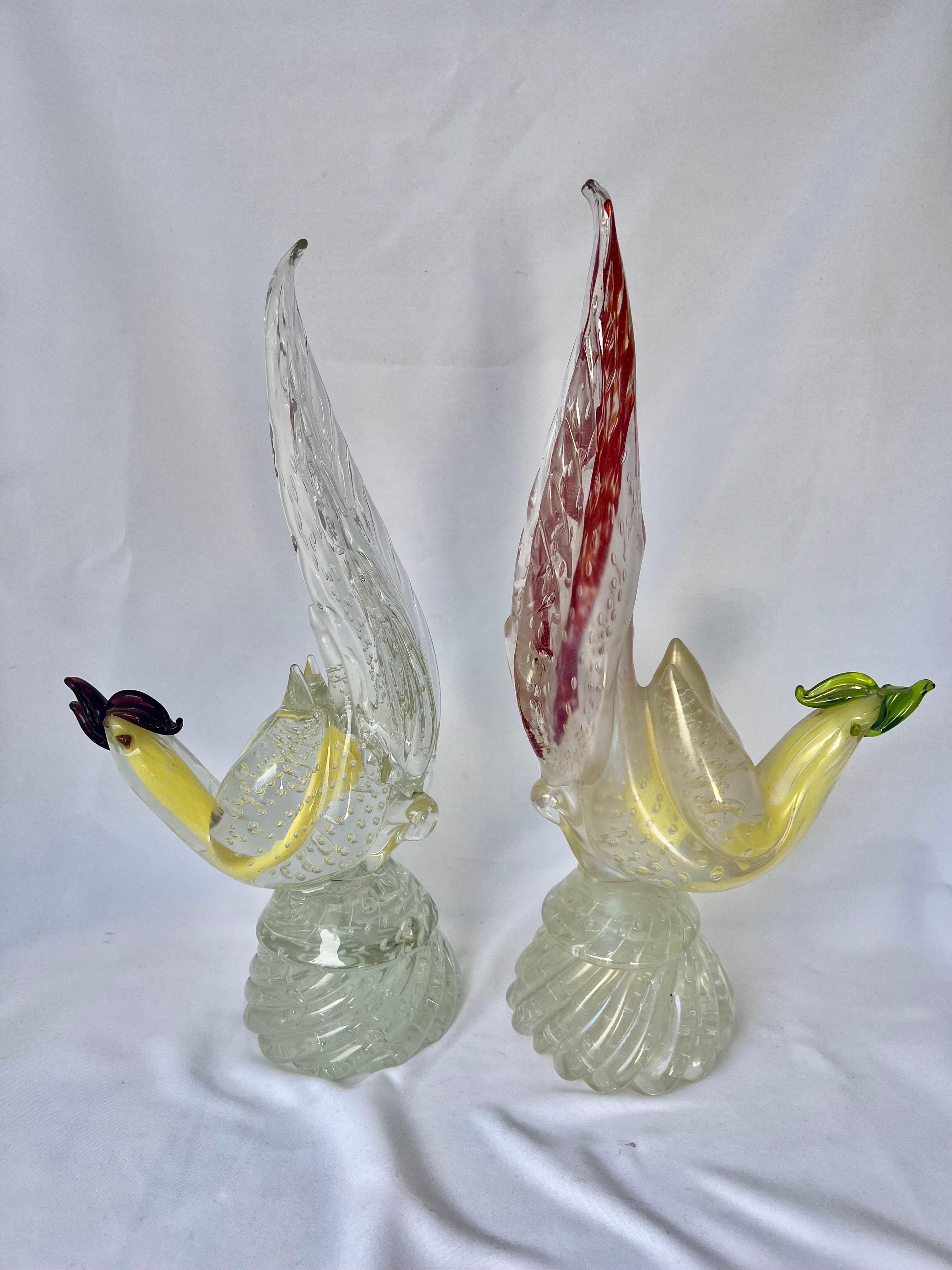 Pair of Murano Glass Birds-Mid 20th Century 4