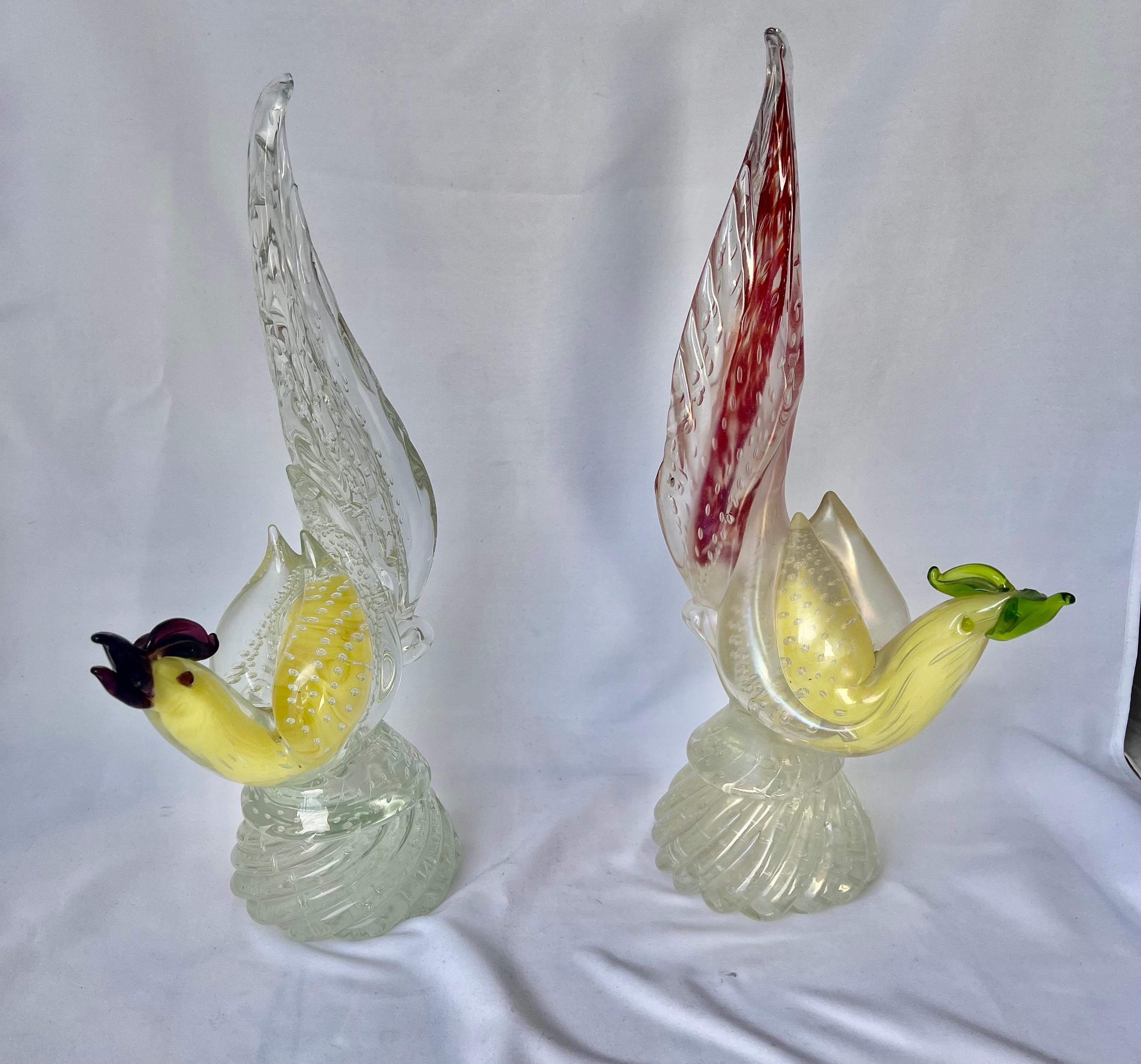 Pair of Murano Glass Birds-Mid 20th Century 2