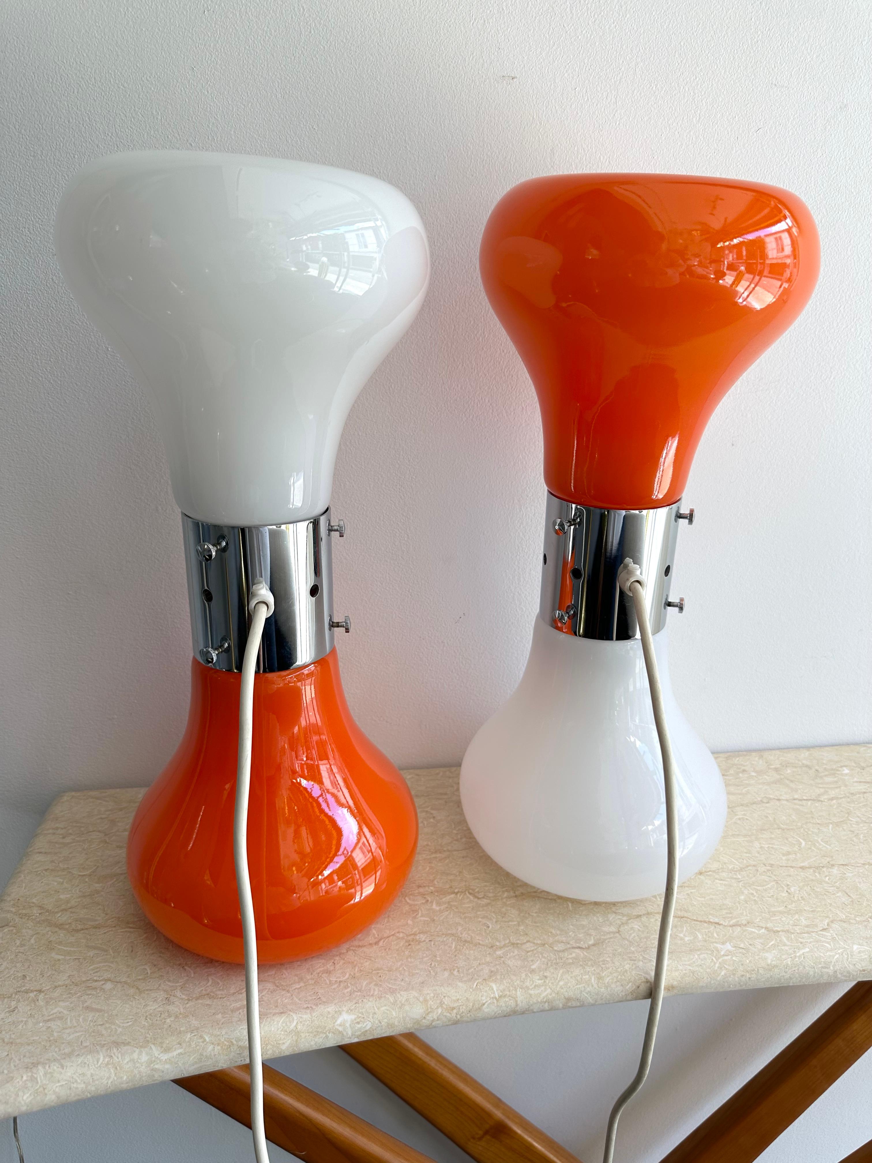 Coppia di lampade Birillo in vetro di Murano di Carlo Nason per Mazzega, Italia, anni '70 in vendita 3