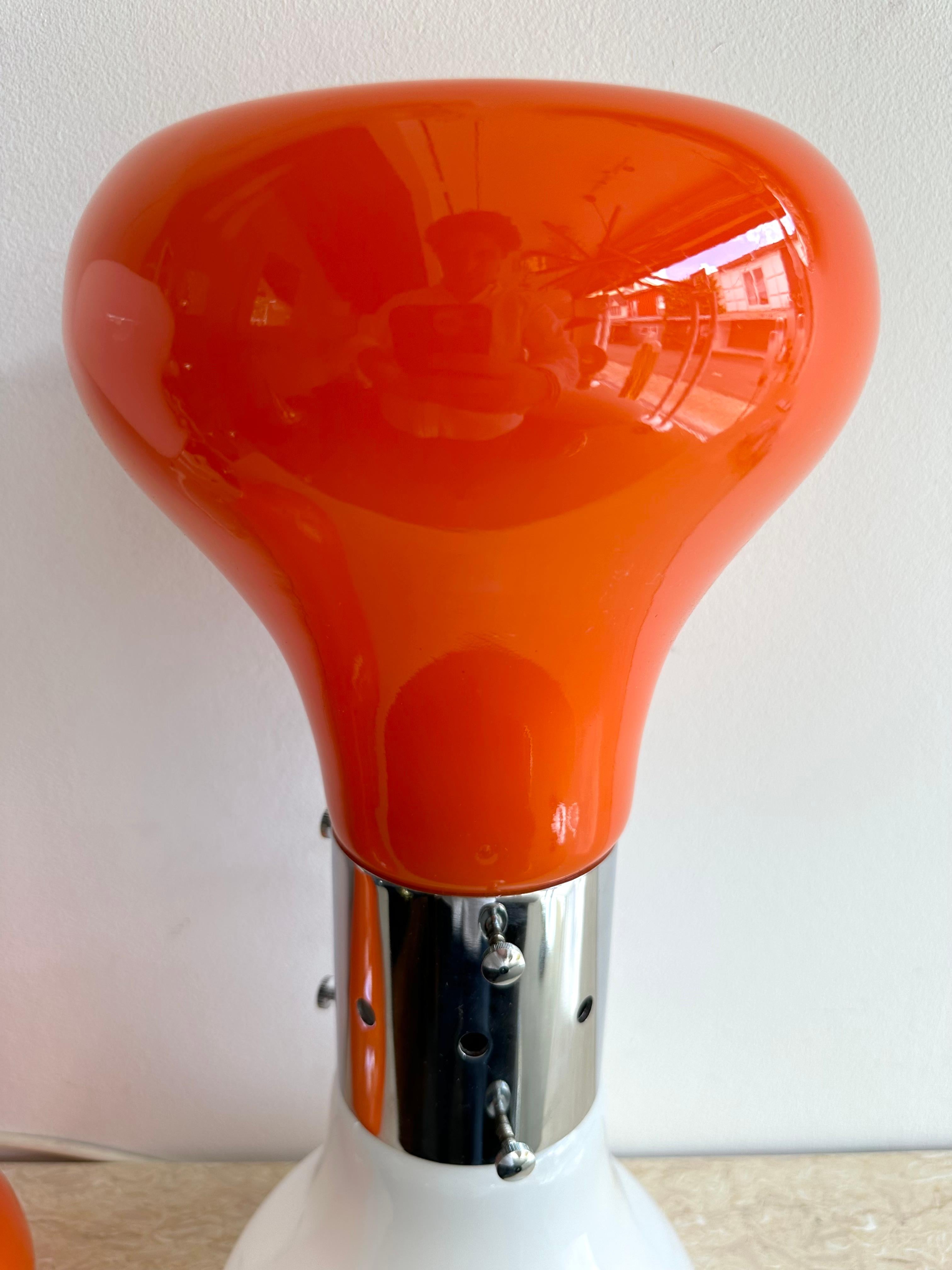 Coppia di lampade Birillo in vetro di Murano di Carlo Nason per Mazzega, Italia, anni '70 In condizioni buone in vendita a SAINT-OUEN, FR