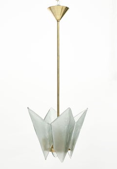 Coppia di ciondoli blu in vetro di Murano