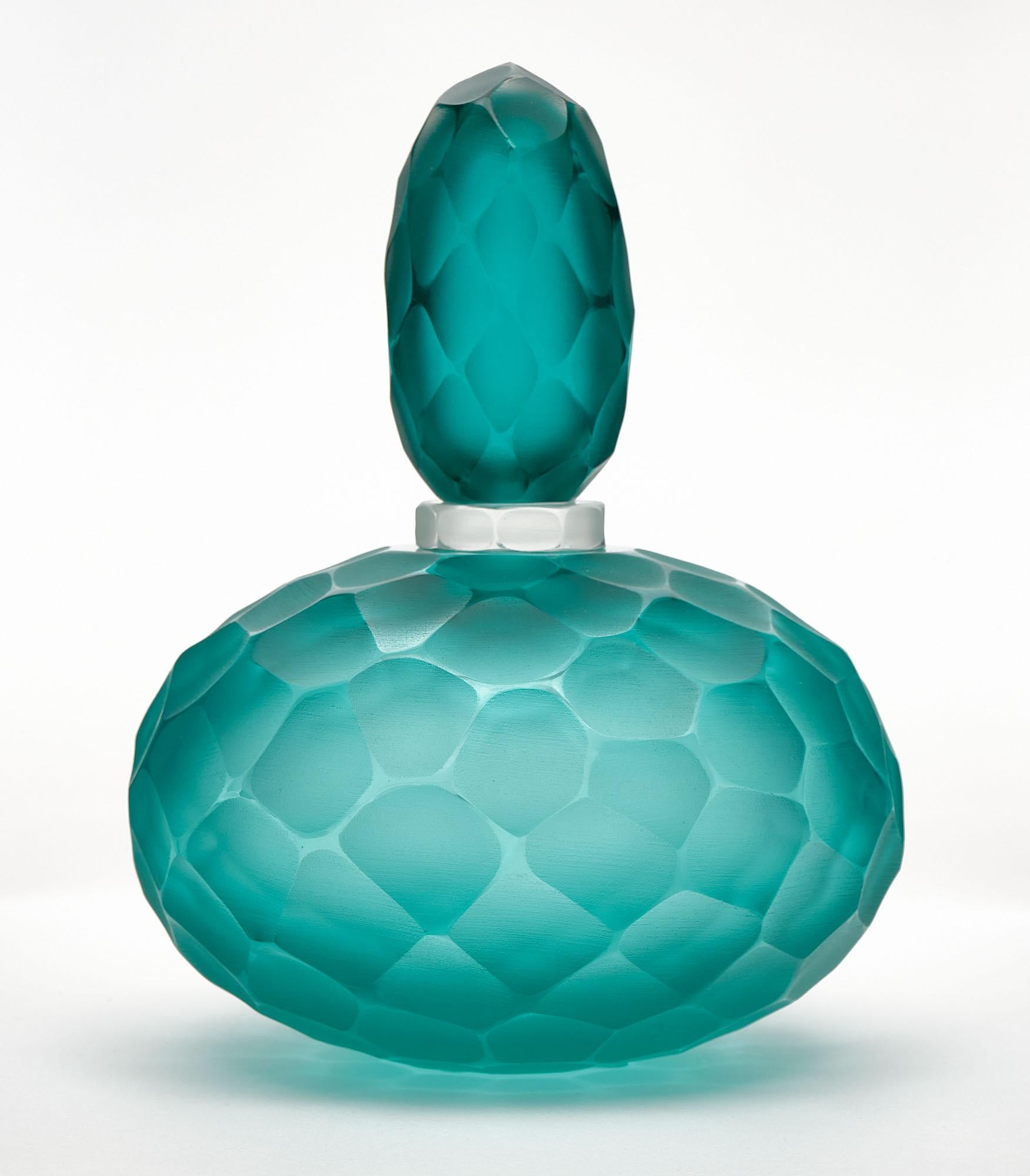 Italian Pair of Murano Glass Bottles