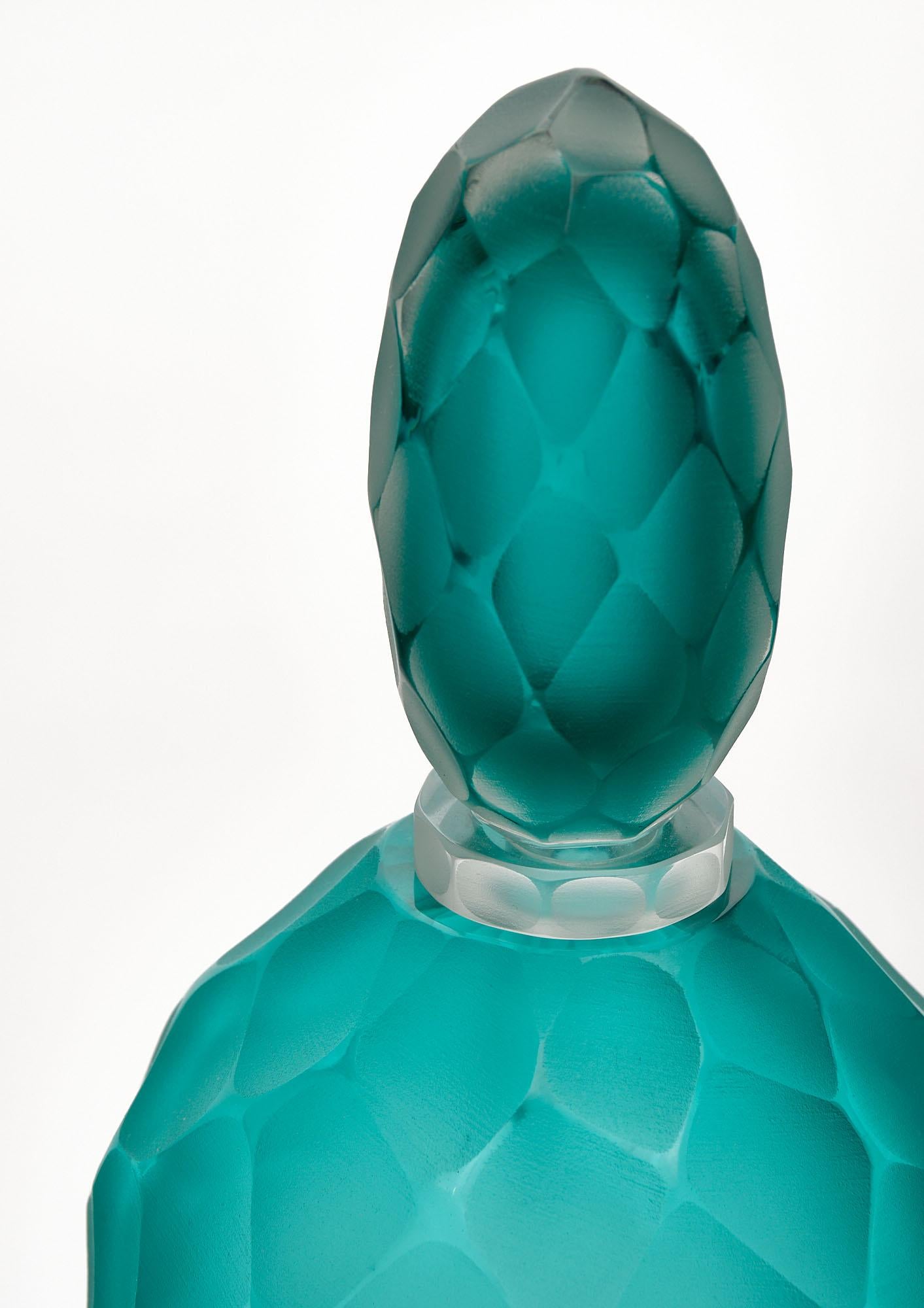 Pair of Murano Glass Bottles In Good Condition For Sale In Austin, TX