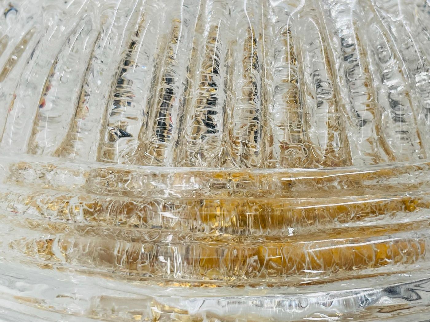 XXIe siècle et contemporain Paire d'appliques en verre de Murano et laiton par Italamp S.R.L., Italie 2006 en vente