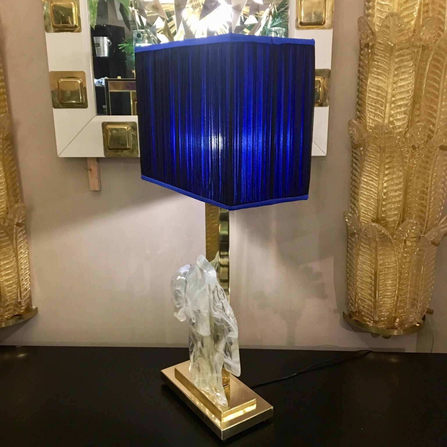 Pair of Murano Glass Busts Table Lamps, 1980s 8