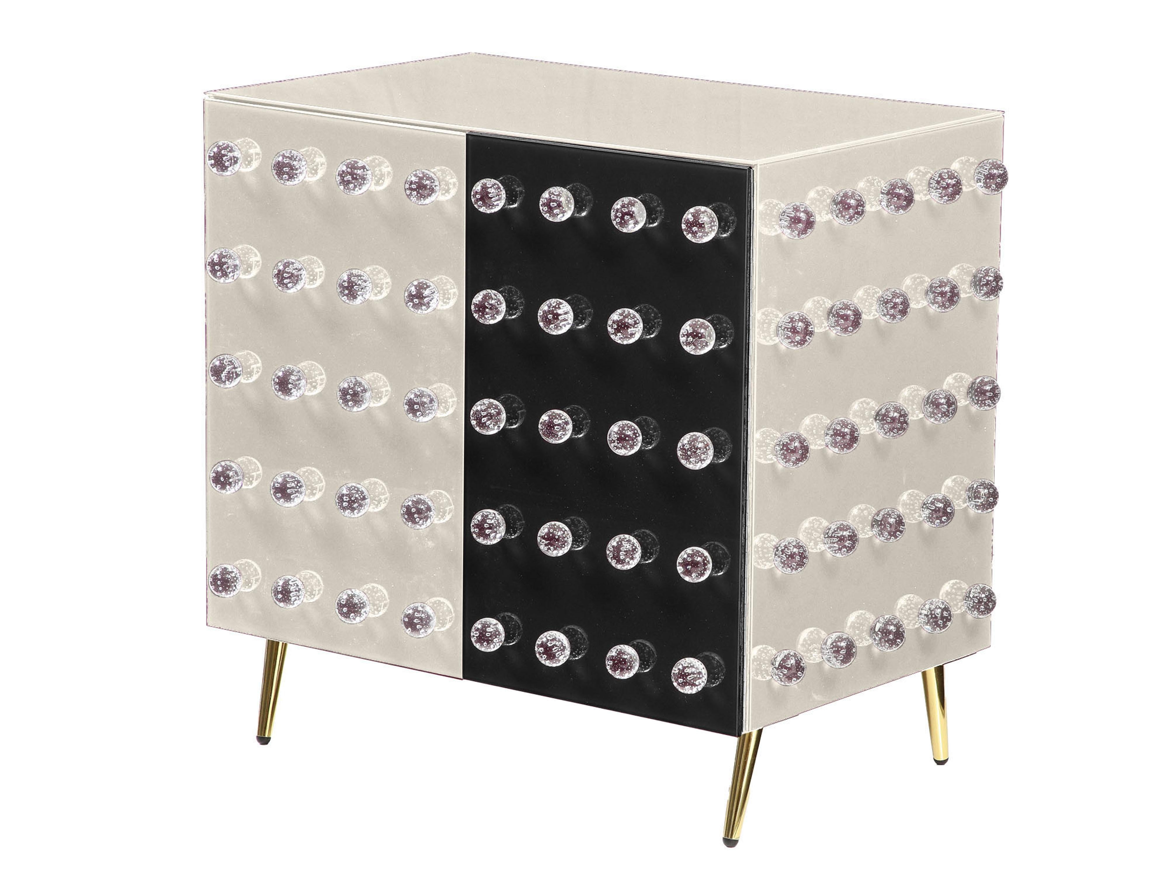 Picture of Pair of Murano Glass Cabinets Black and White Style - Only Available in ...