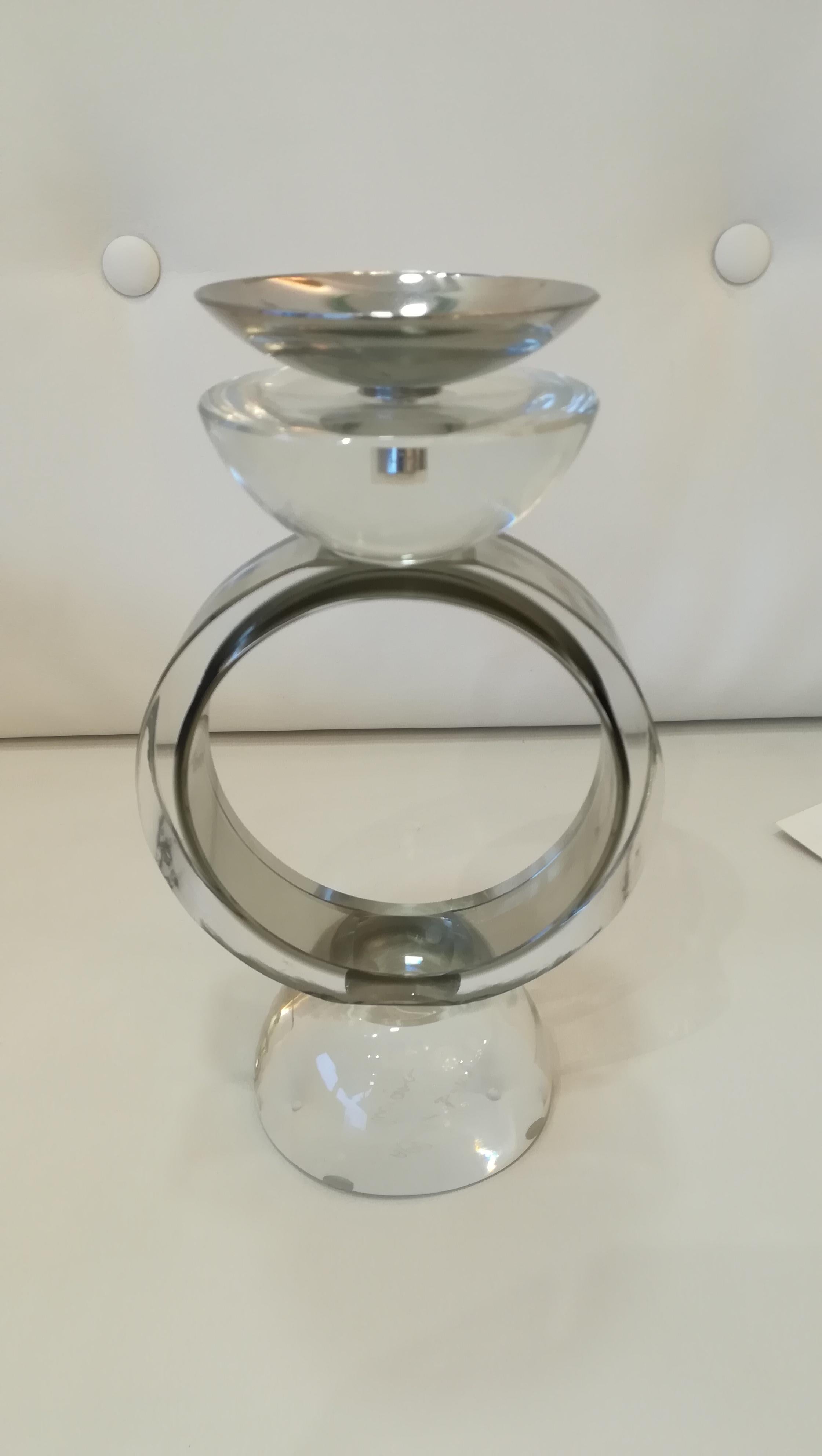Pair of Murano Glass Candlesticks In Excellent Condition In Saint-Ouen, FR