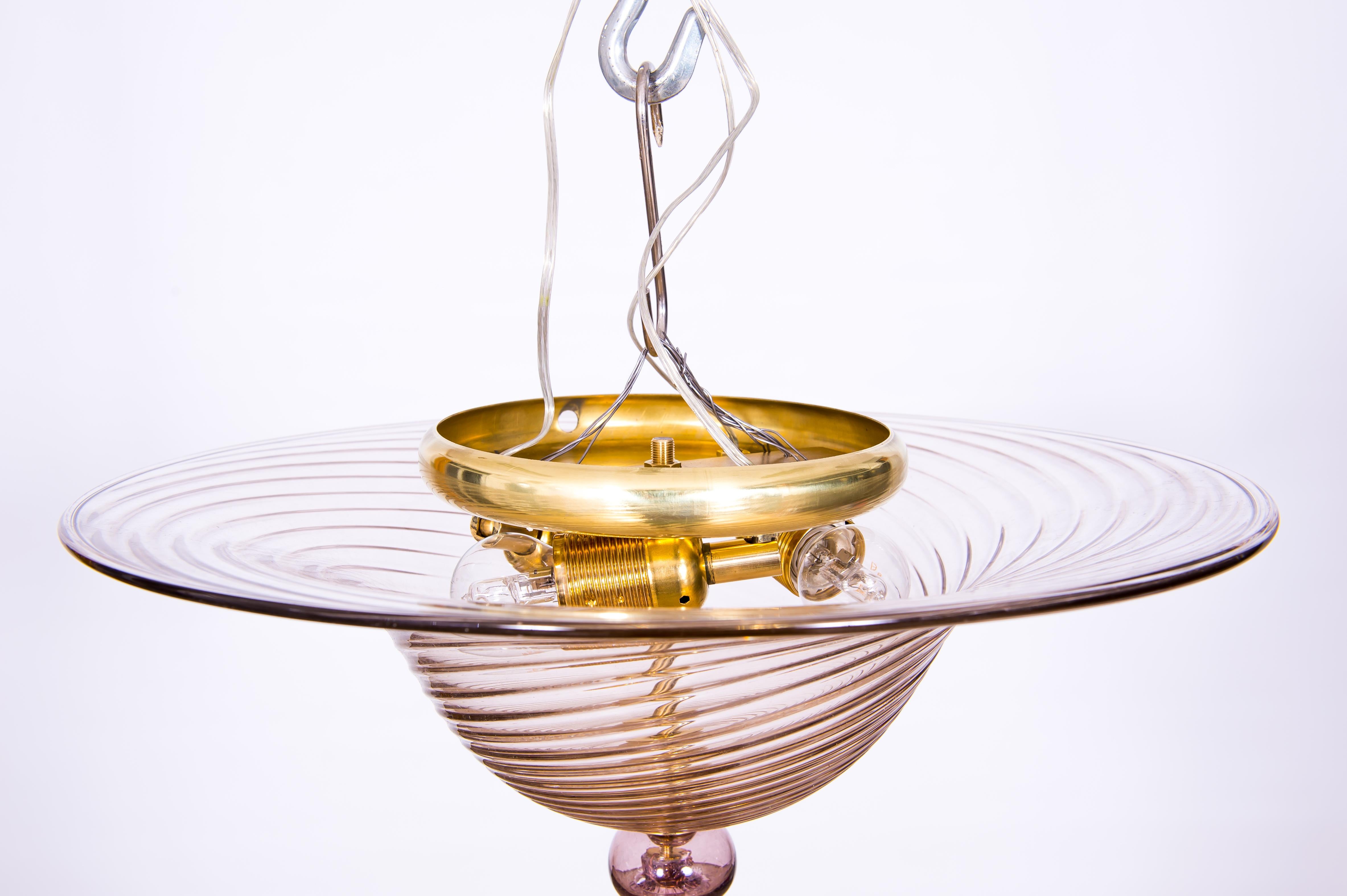 Ein Paar Murano-Glas-Deckenlampen von Vintage Murano Gallery, 1990 im Angebot 4