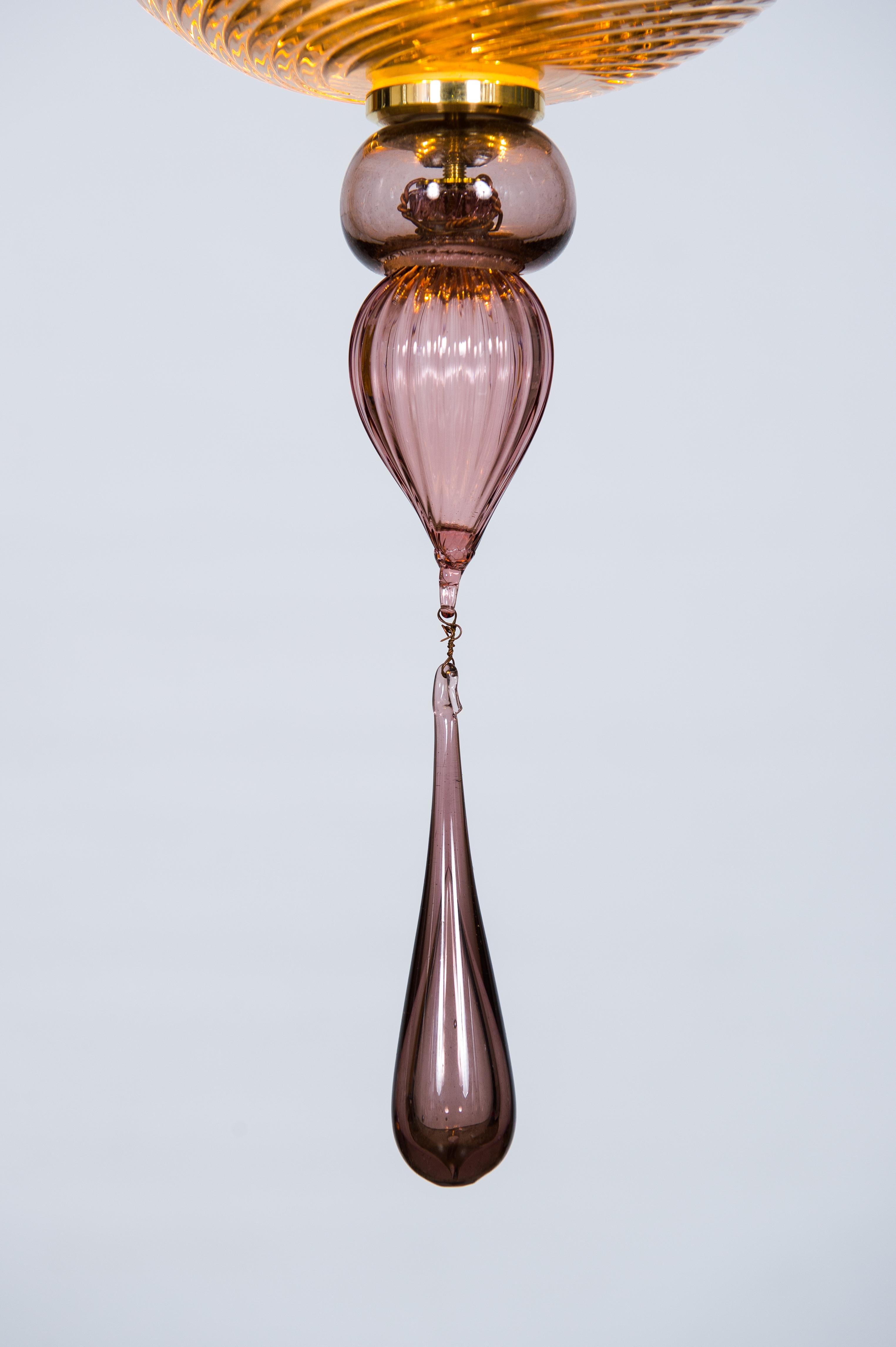 Ein Paar Murano-Glas-Deckenlampen von Vintage Murano Gallery, 1990 im Angebot 8