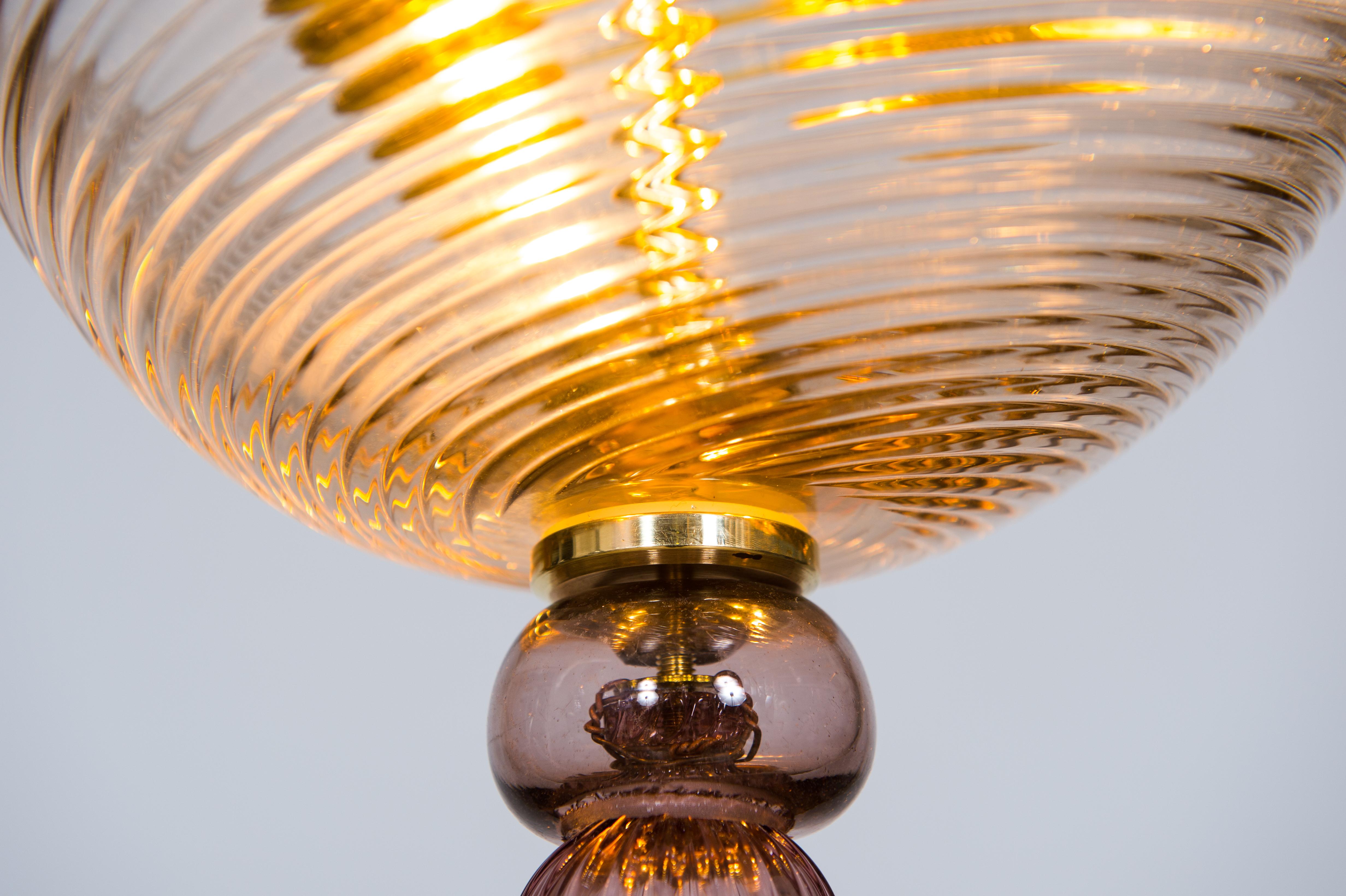 Ein Paar Murano-Glas-Deckenlampen von Vintage Murano Gallery, 1990 im Angebot 11