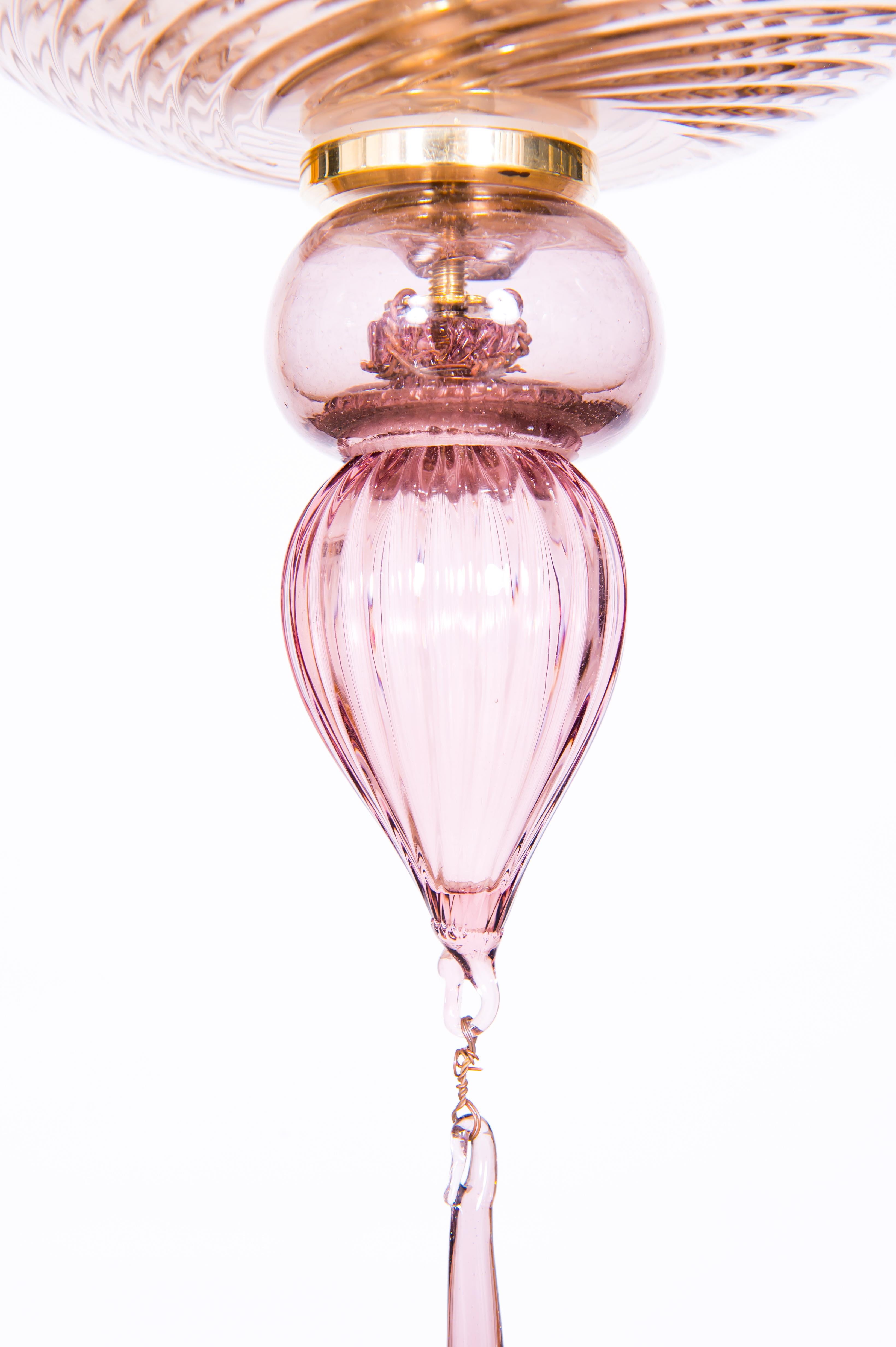 Ein Paar Murano-Glas-Deckenlampen von Vintage Murano Gallery, 1990 im Zustand „Hervorragend“ im Angebot in Villaverla, IT