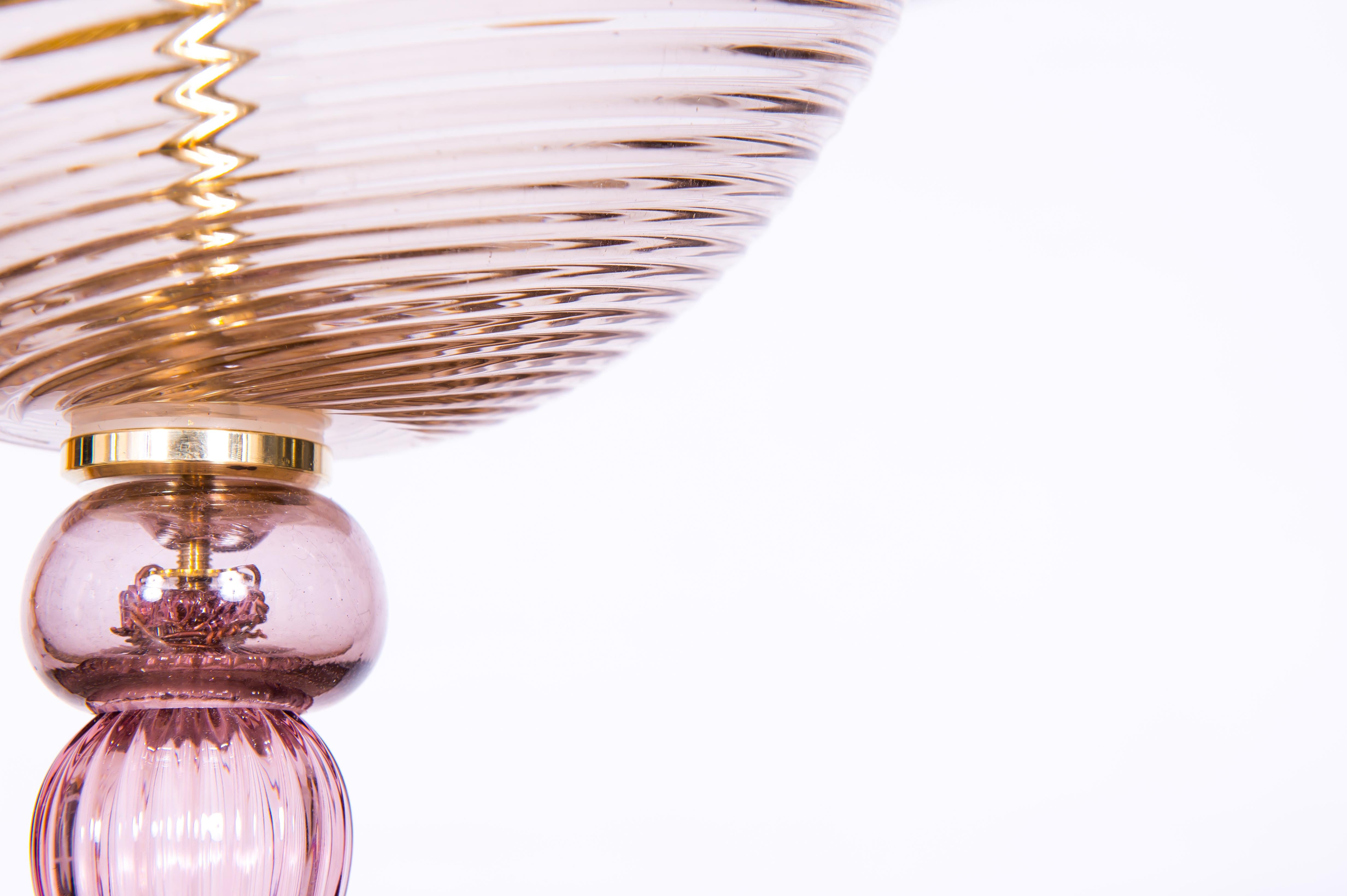 Ein Paar Murano-Glas-Deckenlampen von Vintage Murano Gallery, 1990 im Angebot 1