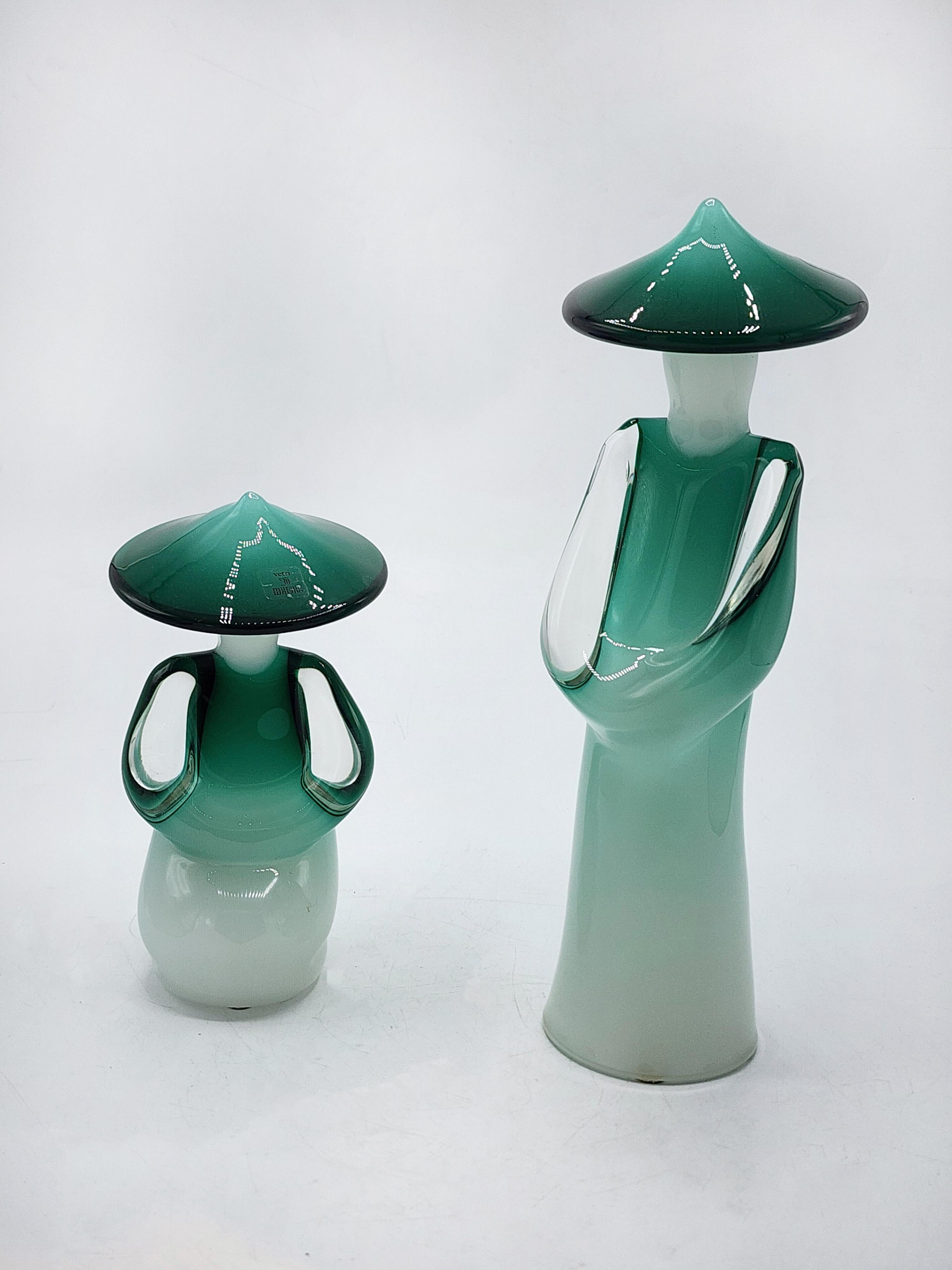 Pair of Murano glass Chinoiserie by Vetri In Good Condition For Sale In Autonomous City Buenos Aires, CABA