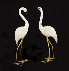Pair of Murano Glass Cranes