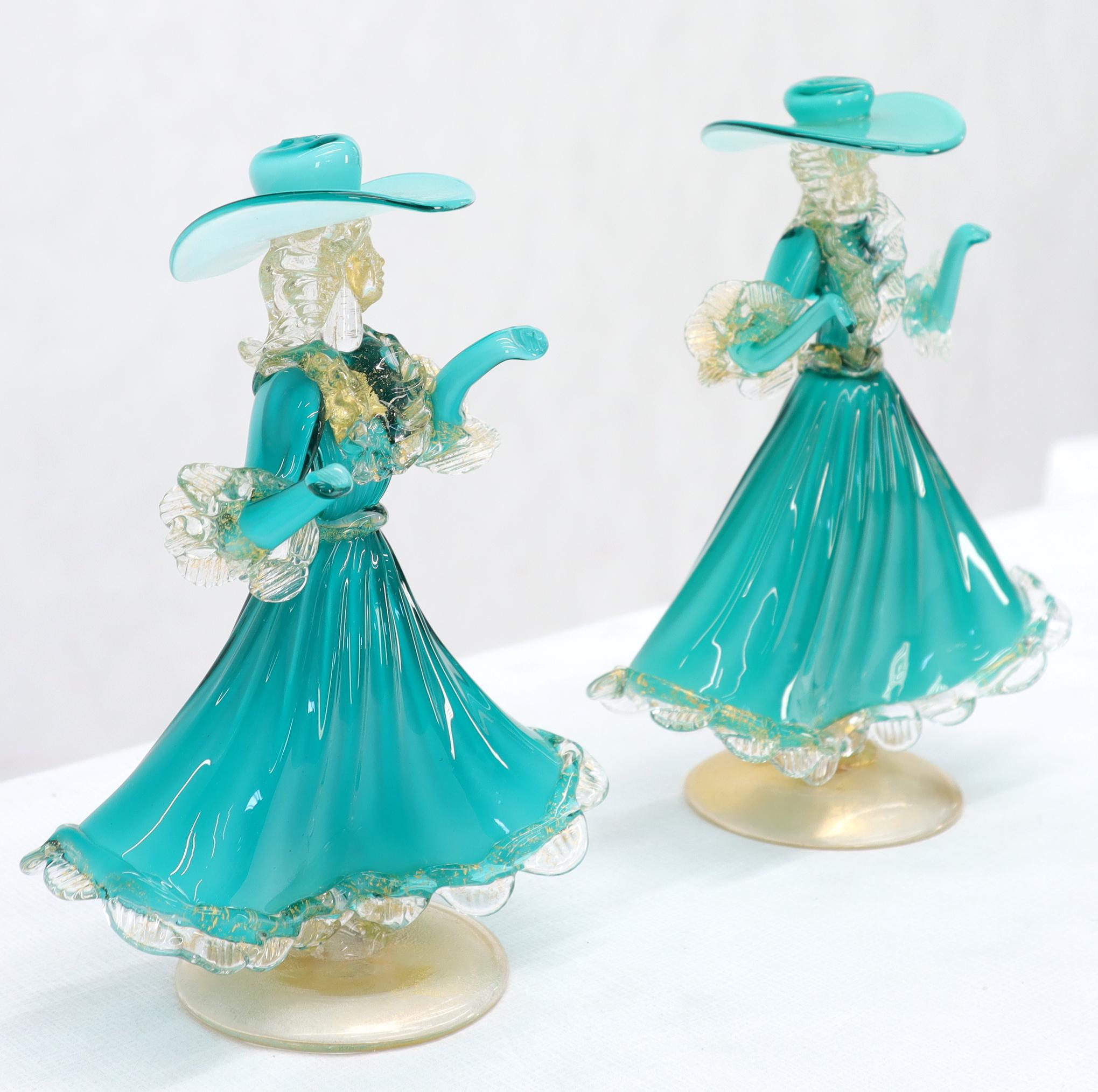 murano glass dancing figures