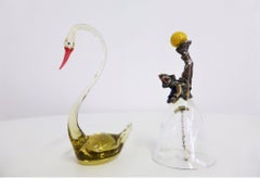 Paire d'objets décoratifs en verre de Murano, années 1950 - Élégance italienne intemporelle