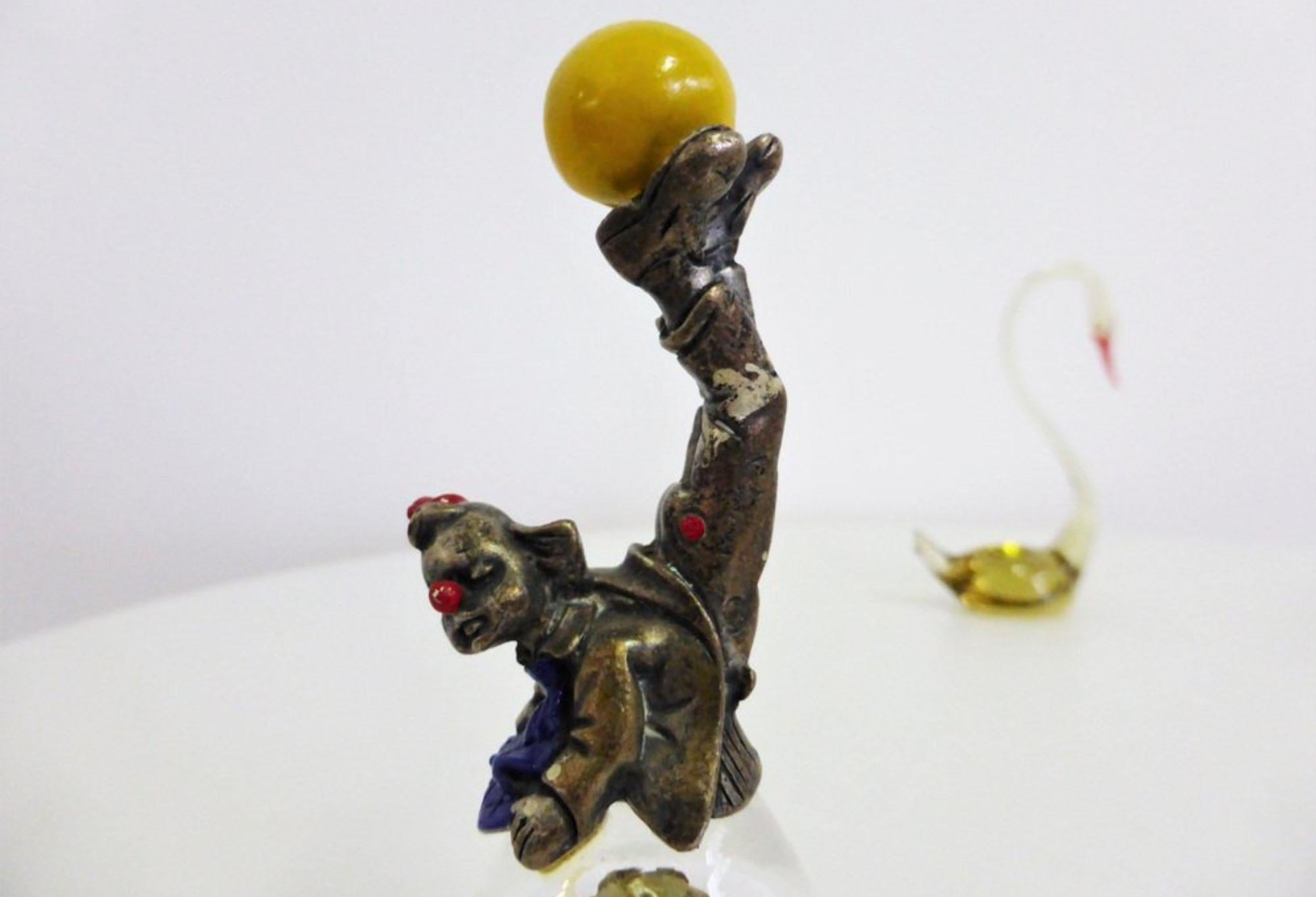 Mid-20th Century Pair of Murano Glass Decorative Objects, 1950s - Timeless Italian Elegance For Sale