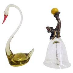 Pair of Murano Glass Decorative Objects, 1950s - Timeless Italian Elegance