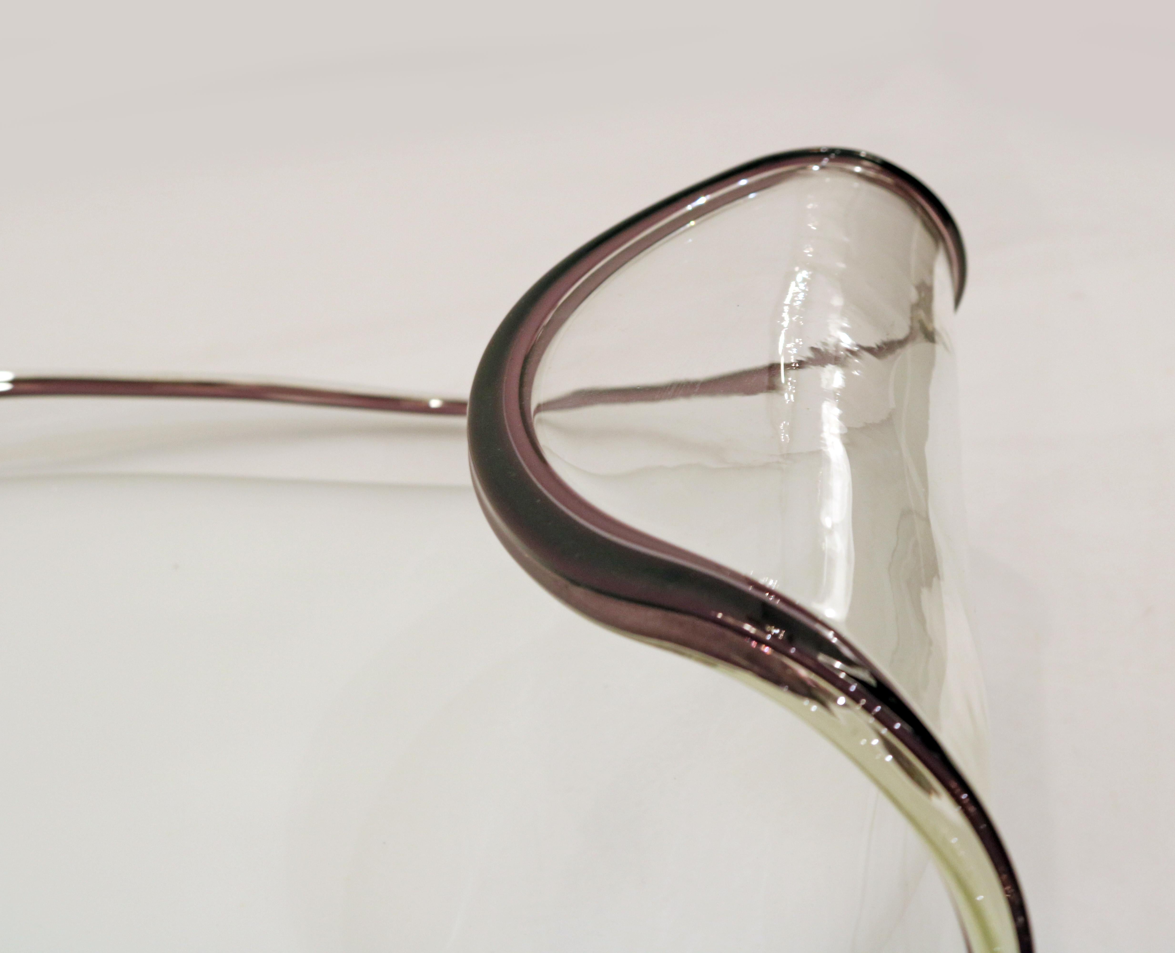 Moderne Paire de plats en verre de Murano, Italie Fin du 20e siècle en vente