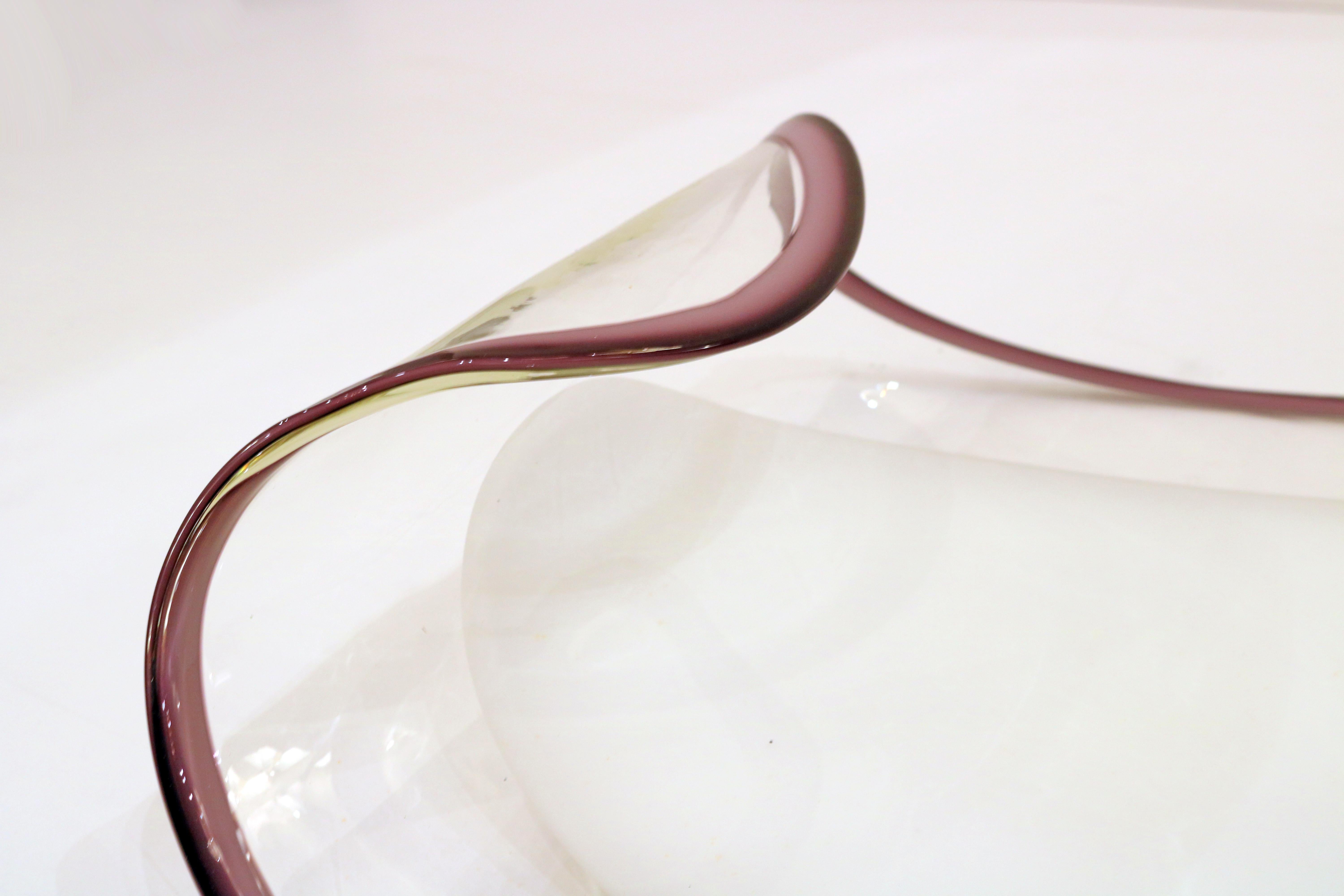 italien Paire de plats en verre de Murano, Italie Fin du 20e siècle en vente