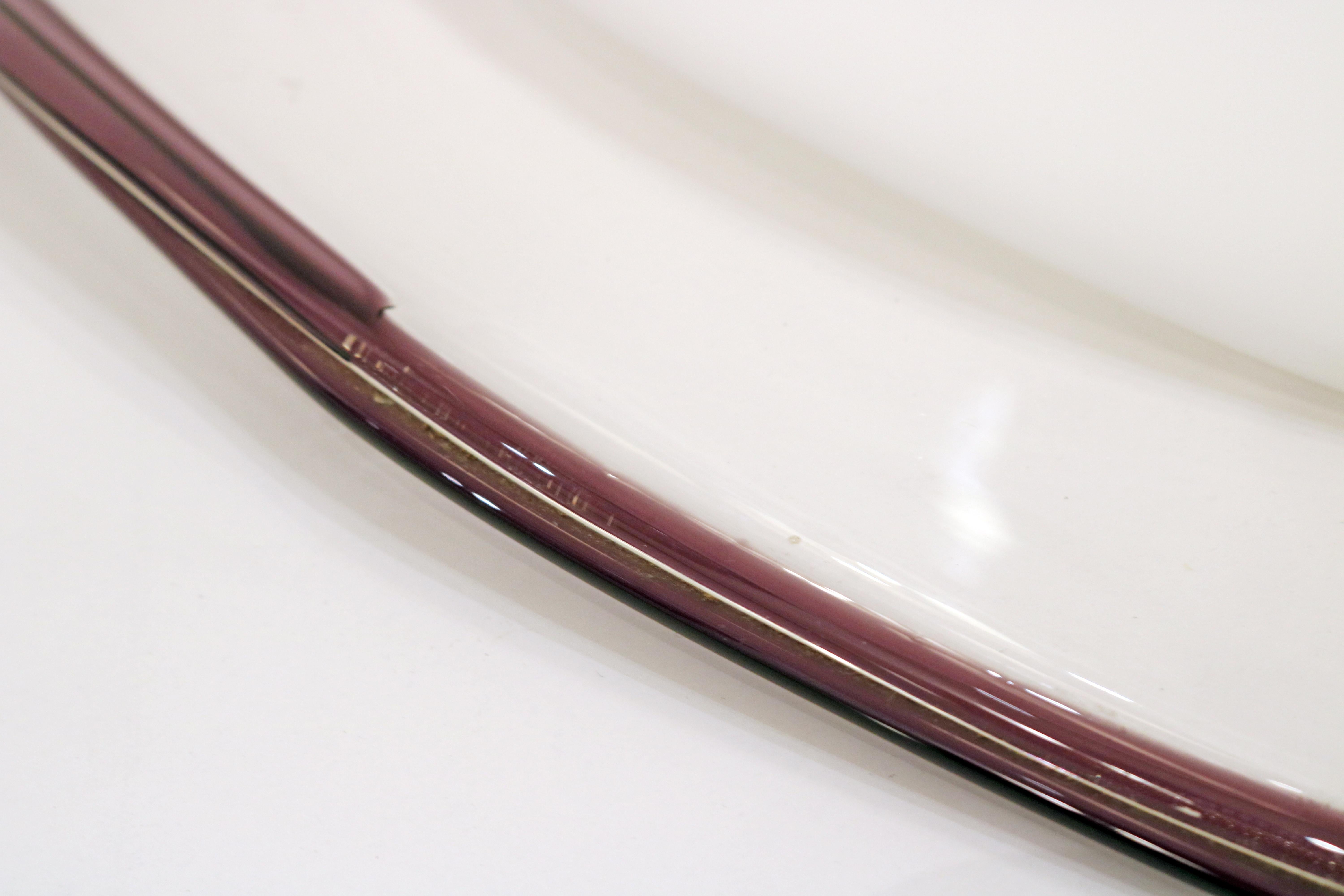 Paire de plats en verre de Murano, Italie Fin du 20e siècle Bon état - En vente à New York, NY