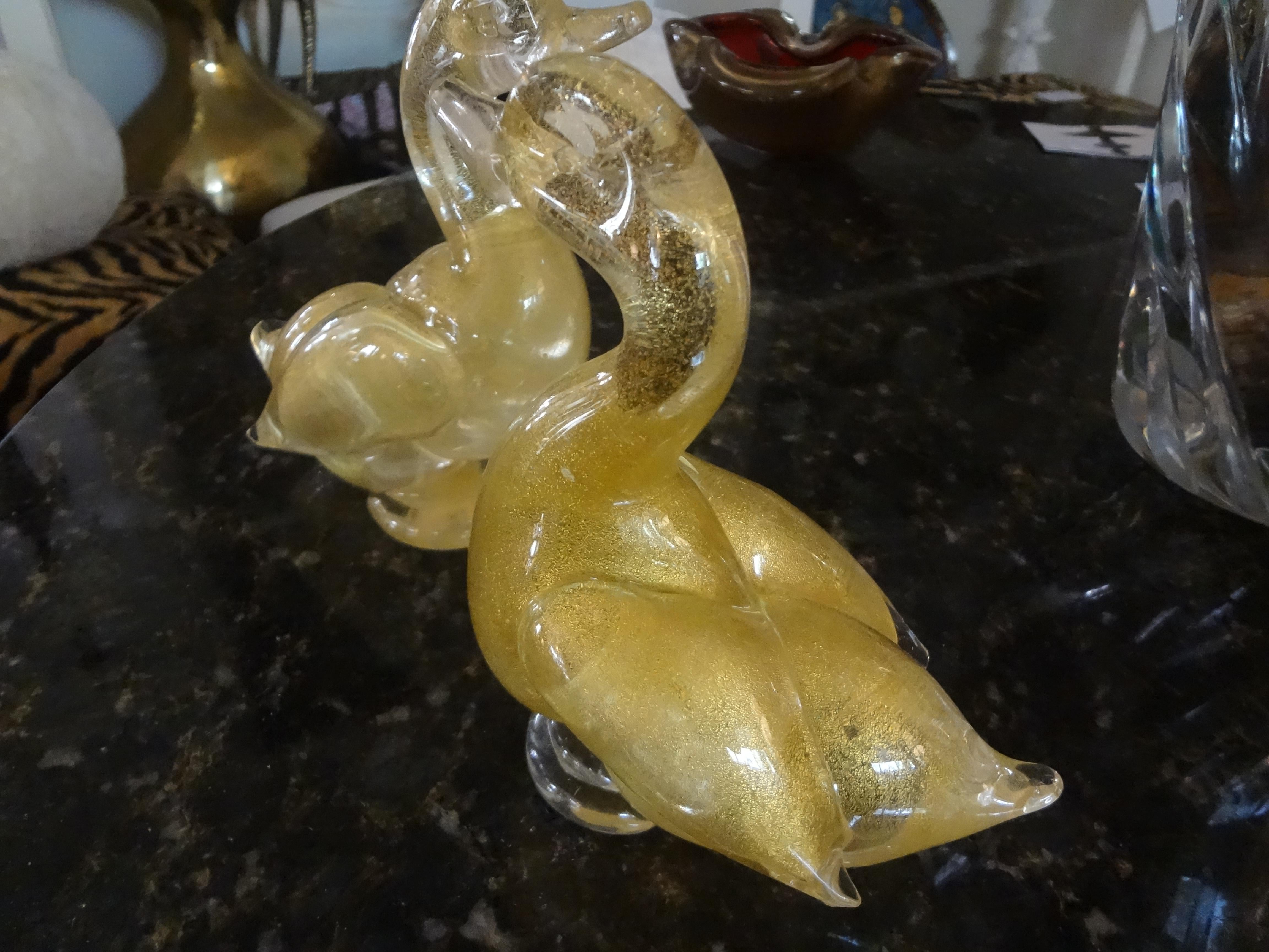 Pair of Murano Glass Ducks by Fratelli For Sale 4
