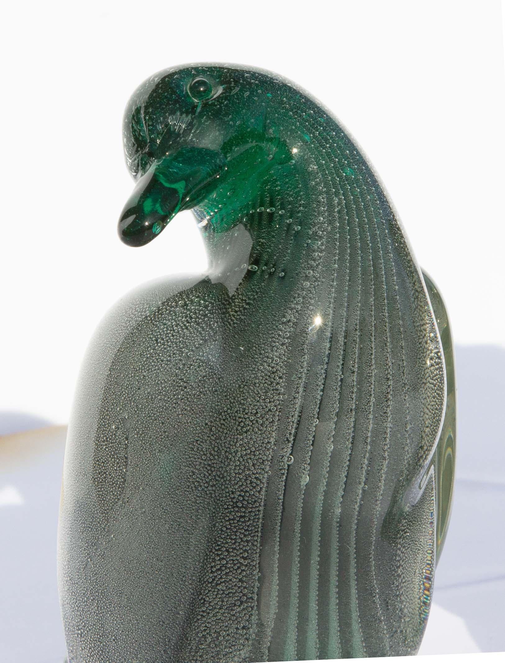 Mid-Century Modern Pair of Murano Glass Ducks Midcentury Attributed to Barbini