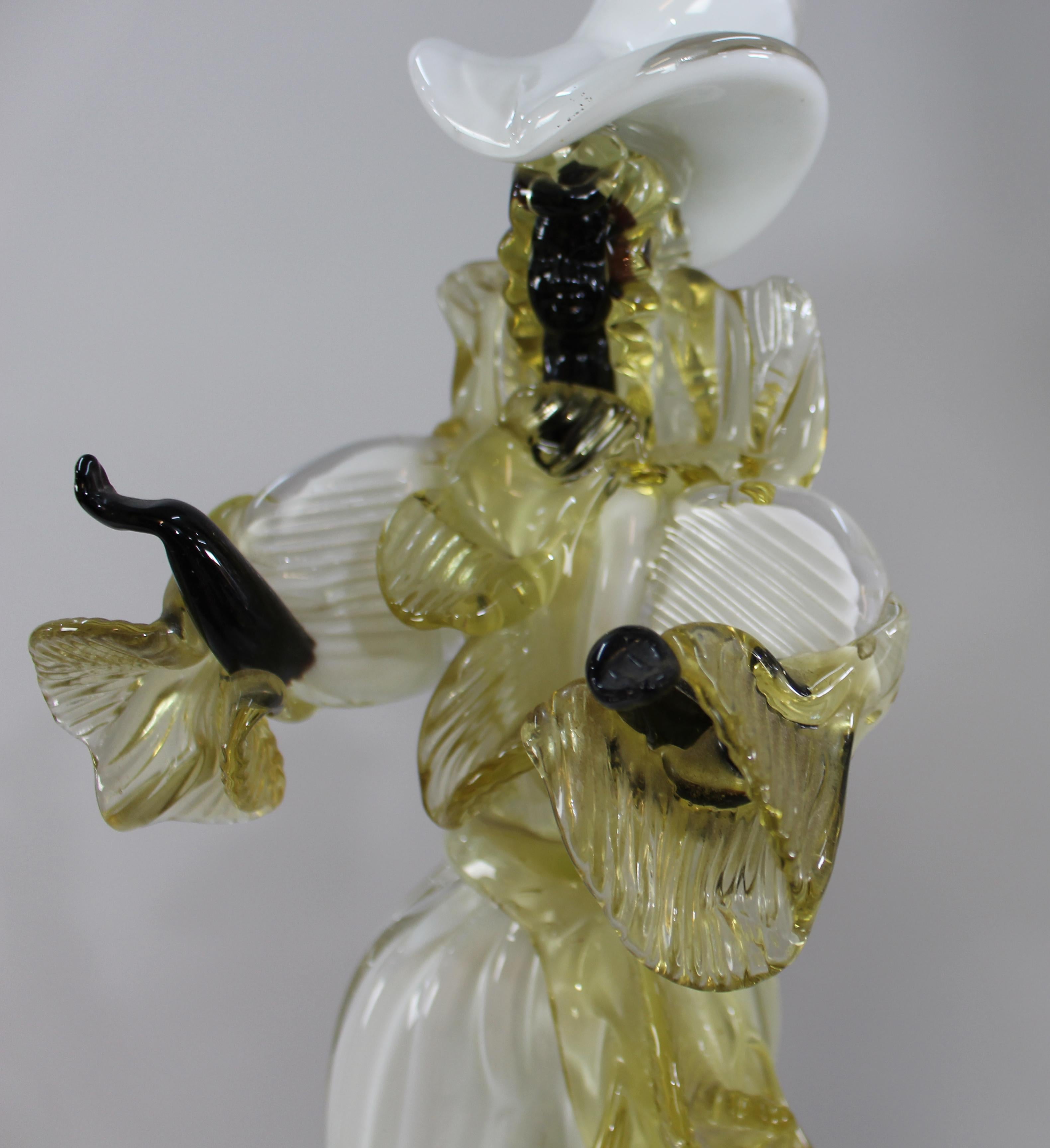 Pair of Murano Glass Figures by Cesare Toffolo In Good Condition In Worcester, GB
