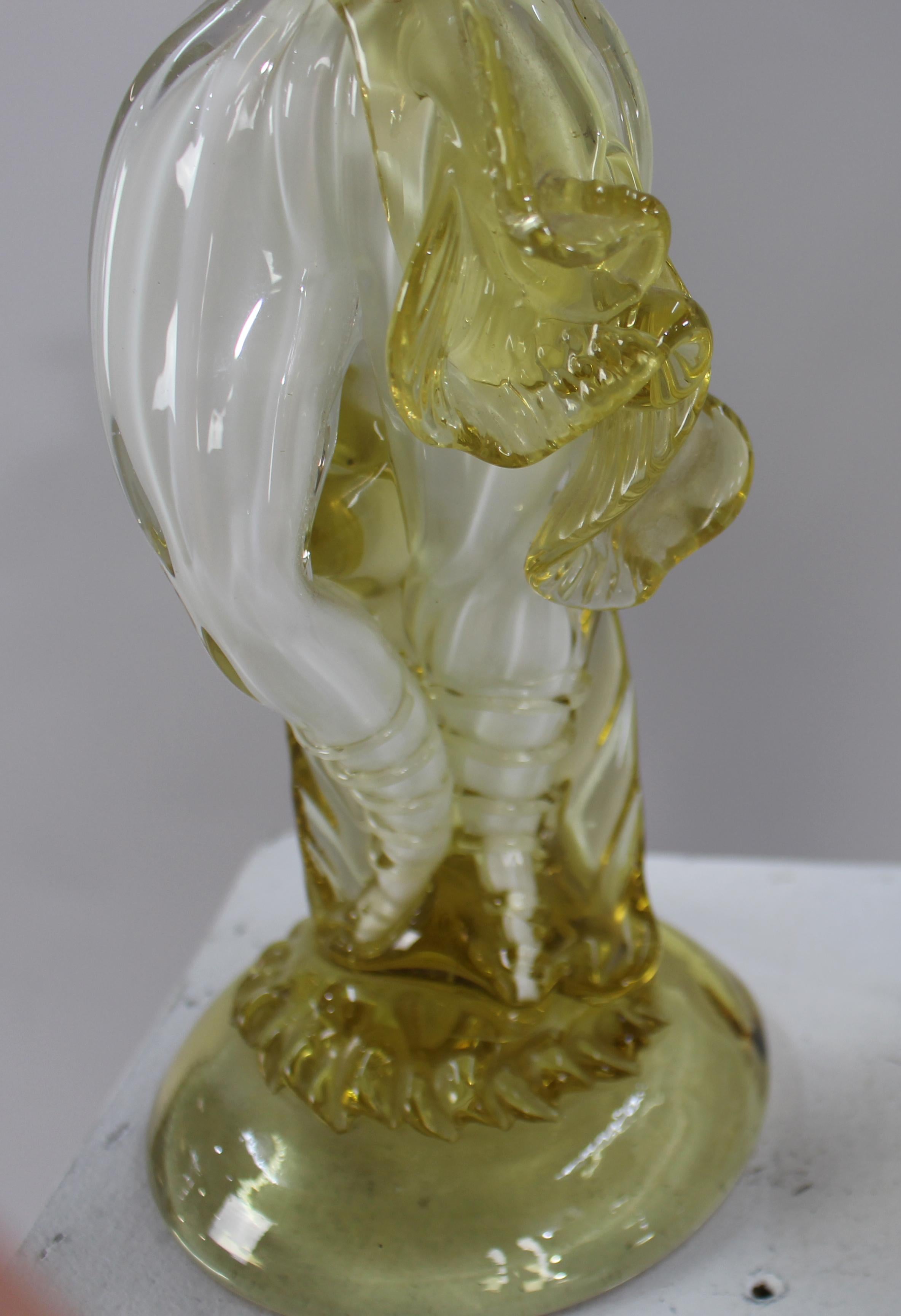 20th Century Pair of Murano Glass Figures by Cesare Toffolo