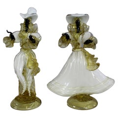 Pair of Murano Glass Figures by Cesare Toffolo