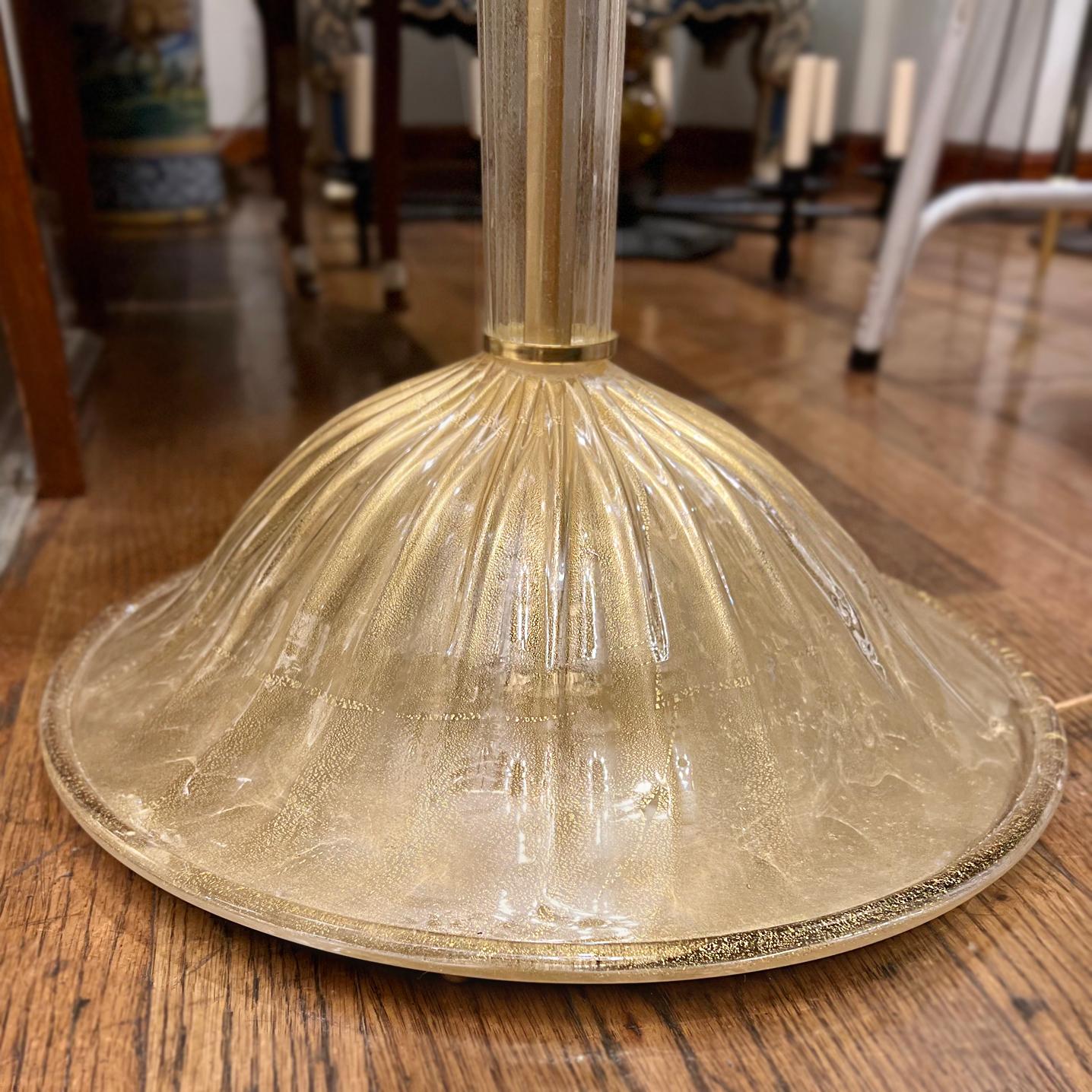 Mid-20th Century Pair of Murano Glass Floor Lamps For Sale