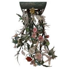 Pair of Murano Glass Foliage Light Fixtures, Sold Individually