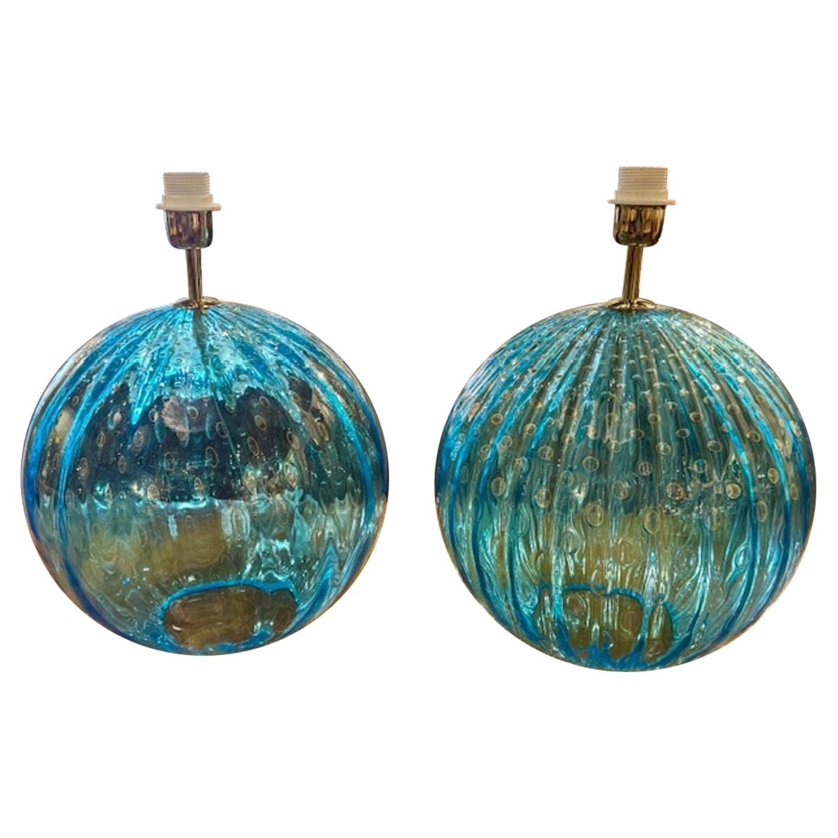 Paar Murano-Glaskugellampen im Angebot