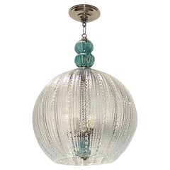 Pareja de Faroles Globo de Cristal de Murano. Se venden individualmente.