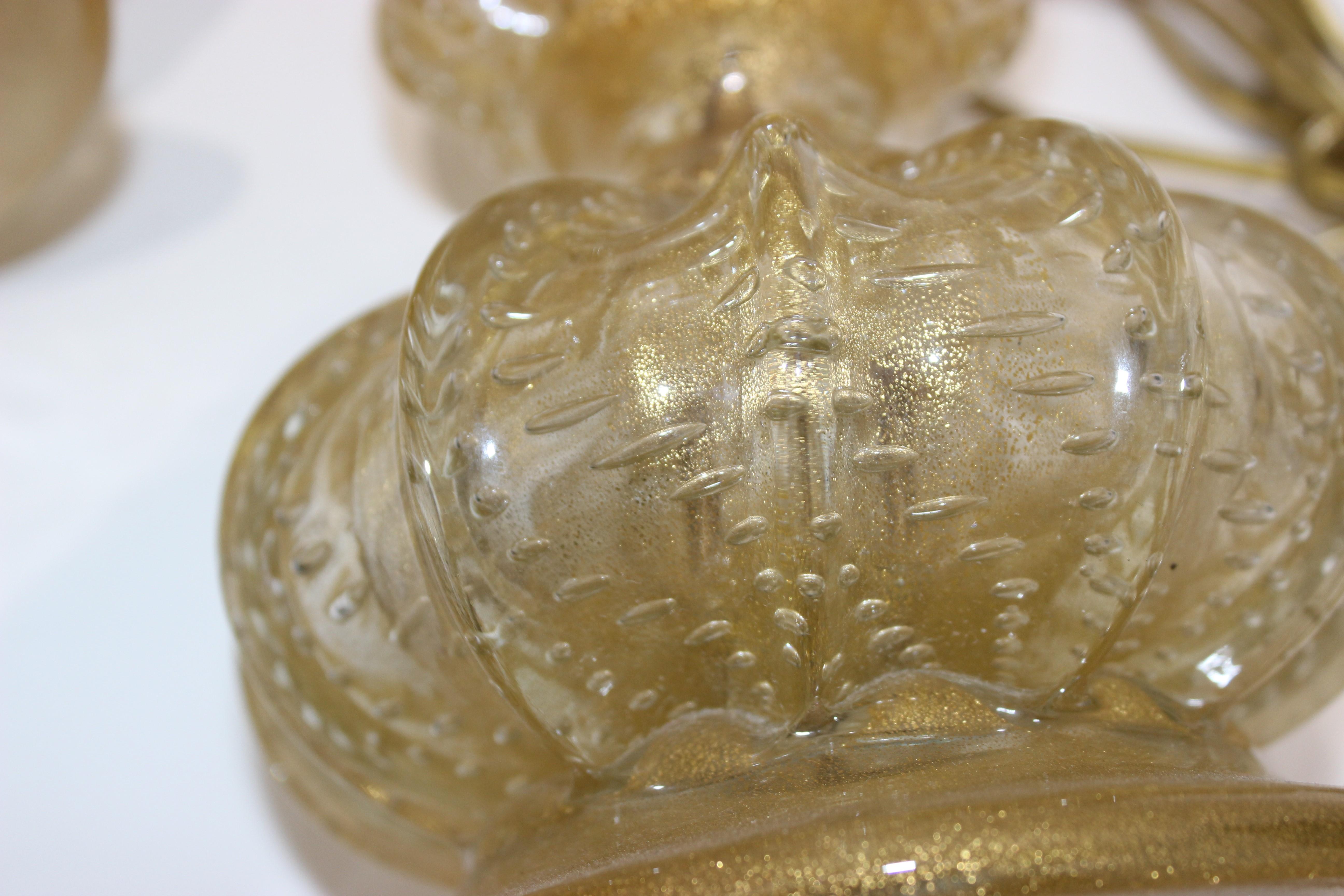 Coppia di lampade in vetro di Murano di Barovier et Toso 6