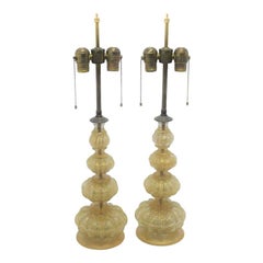 Coppia di lampade in vetro di Murano di Barovier et Toso
