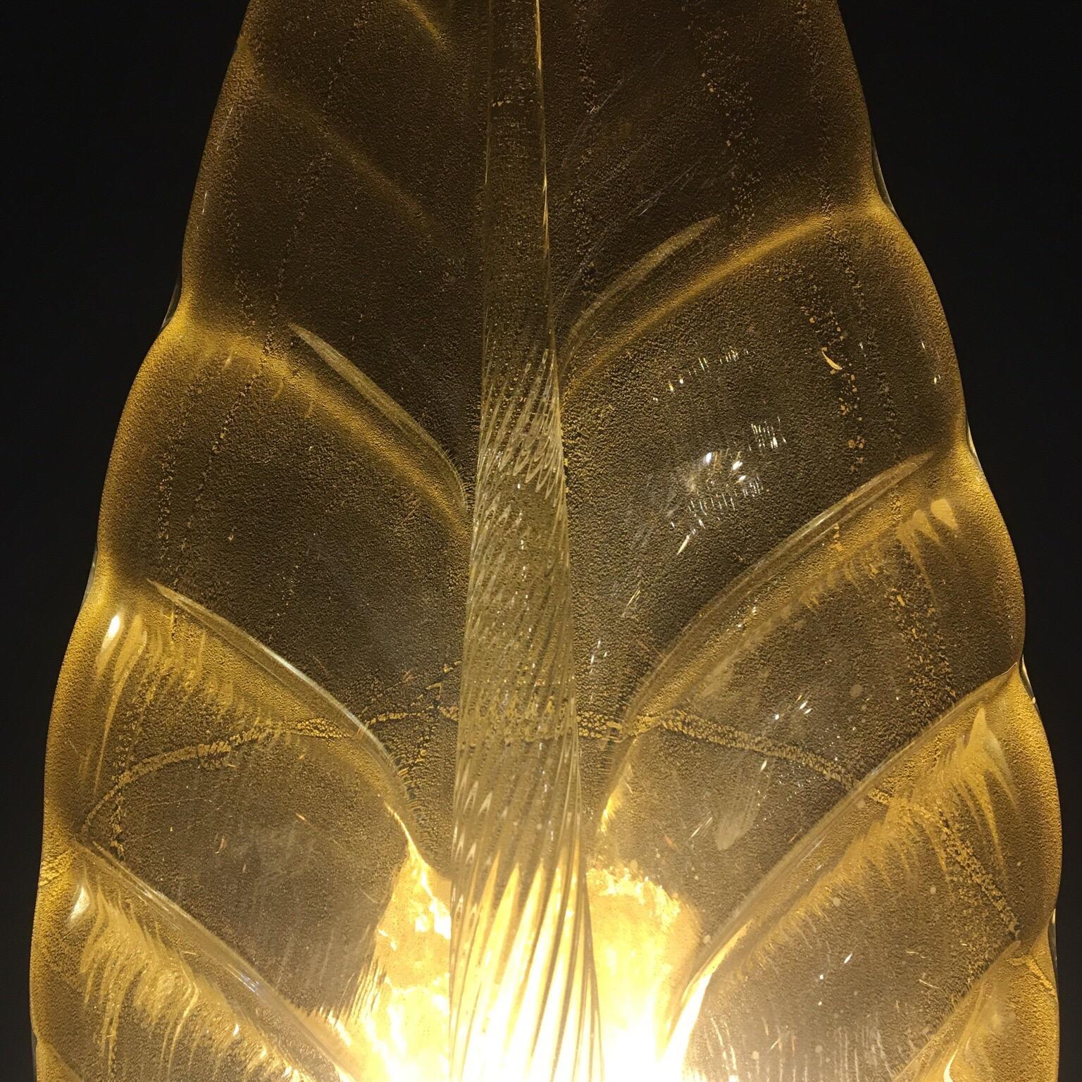 Pair of Murano Glass Gold Leaf Sconces, 1940s 3
