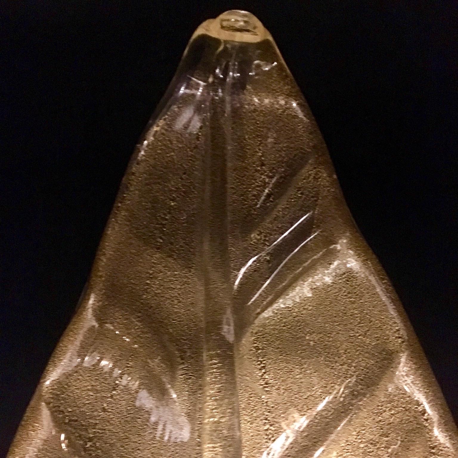 Coppia di lampade in vetro di Murano a foglia d'oro, anni '40 in vendita 6