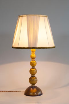 Pair of Murano Glass Gold Leaf Table Lamps by Vintage Murano Gallery Srls, 2000s