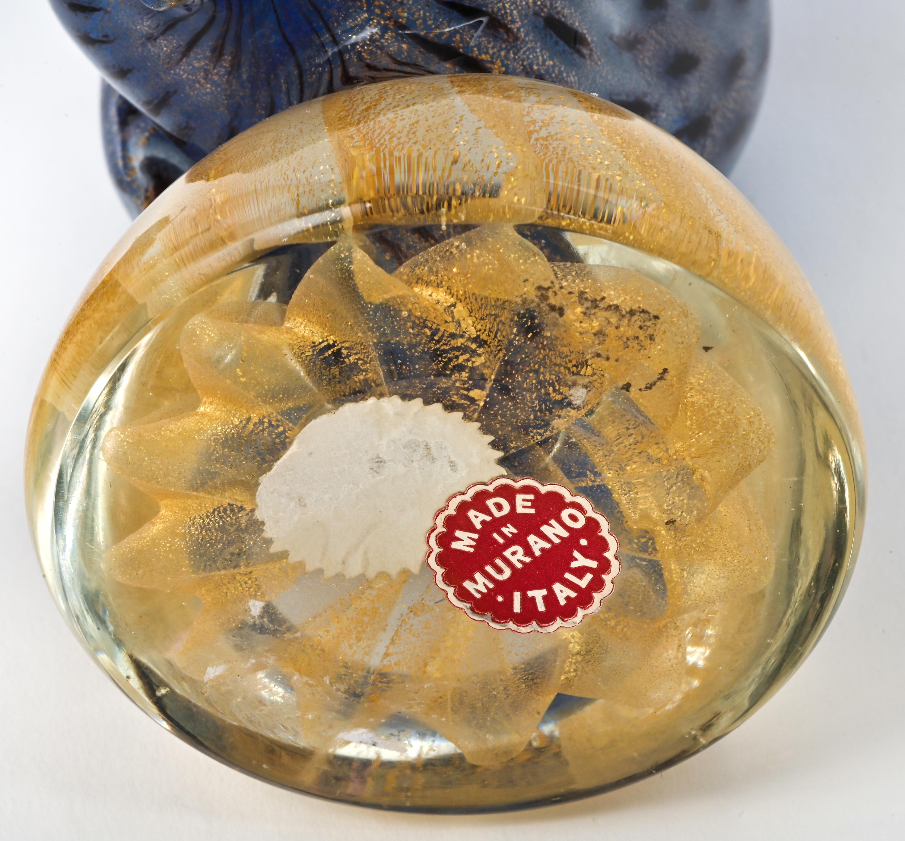 Art Glass Murano Glass Guinea Hen Birds, Pair For Sale