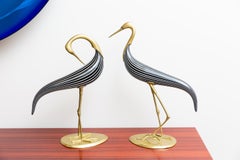 Pair of Murano Glass Herons, Italy, circa 1970