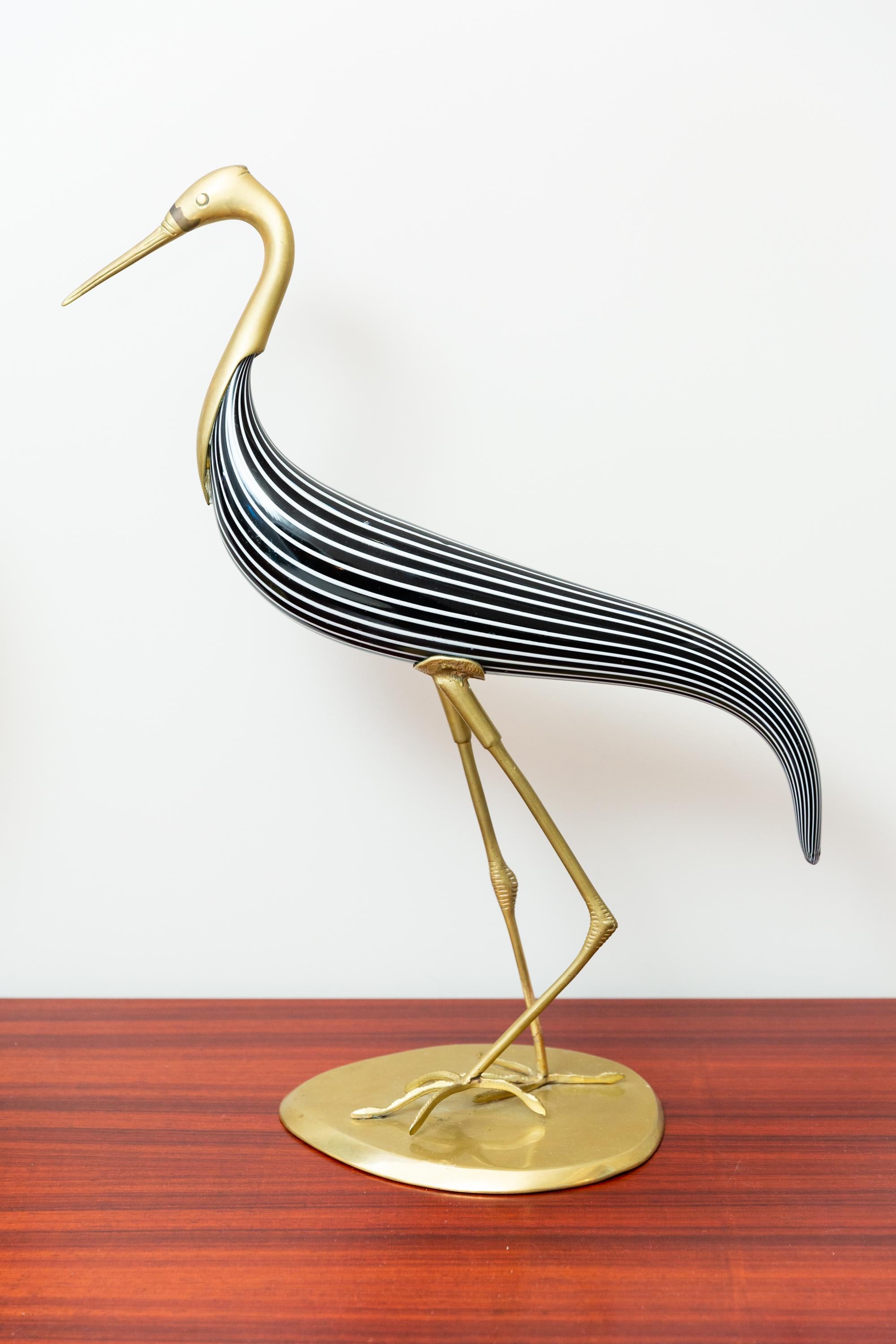 Pair of Murano Glass Herons, Italy, circa 1970 In Good Condition For Sale In Munich, DE
