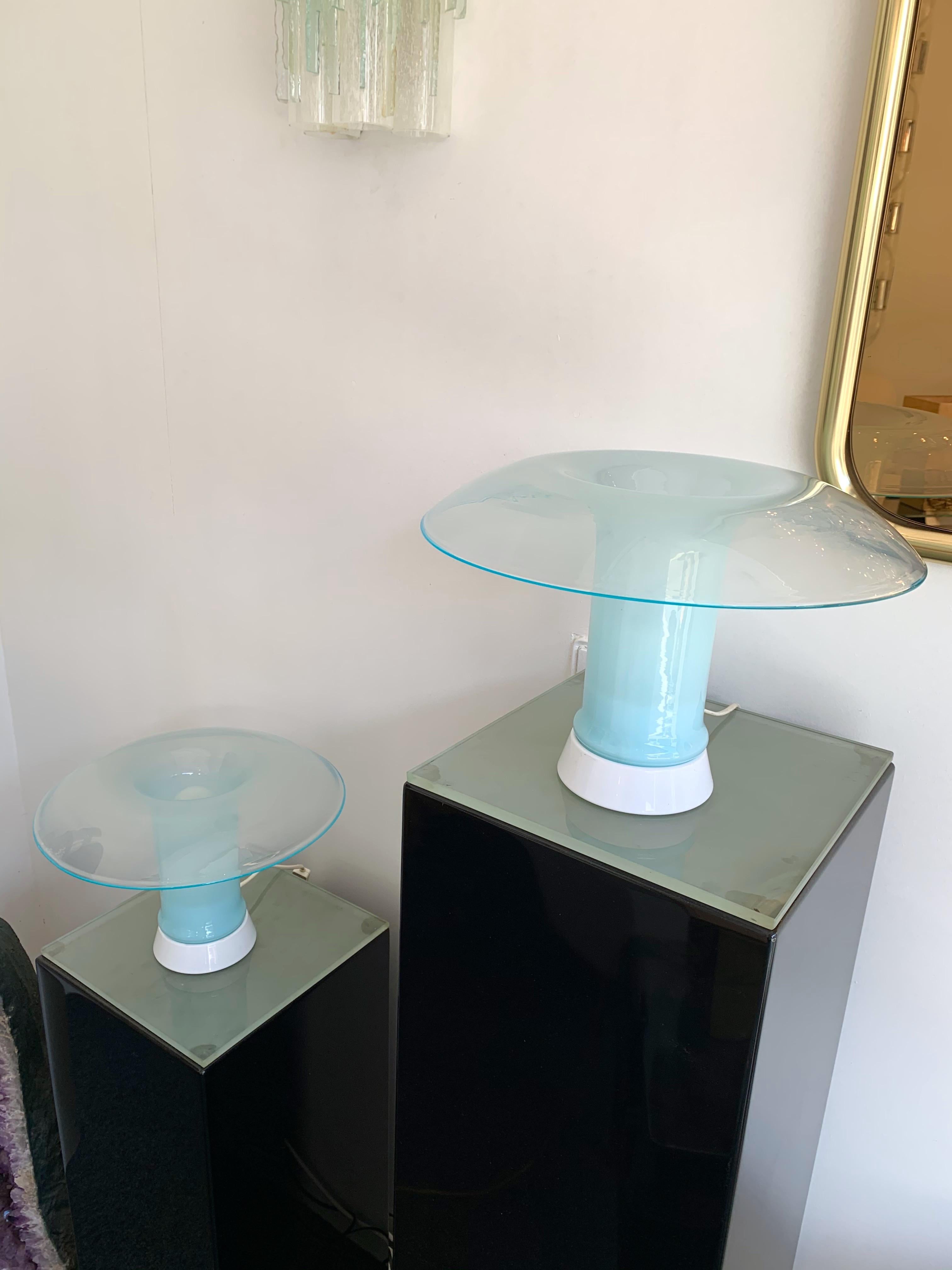 Pair of Murano Glass Lamps by Carlo Nason for Selenova, Italy, 1970s For Sale 3
