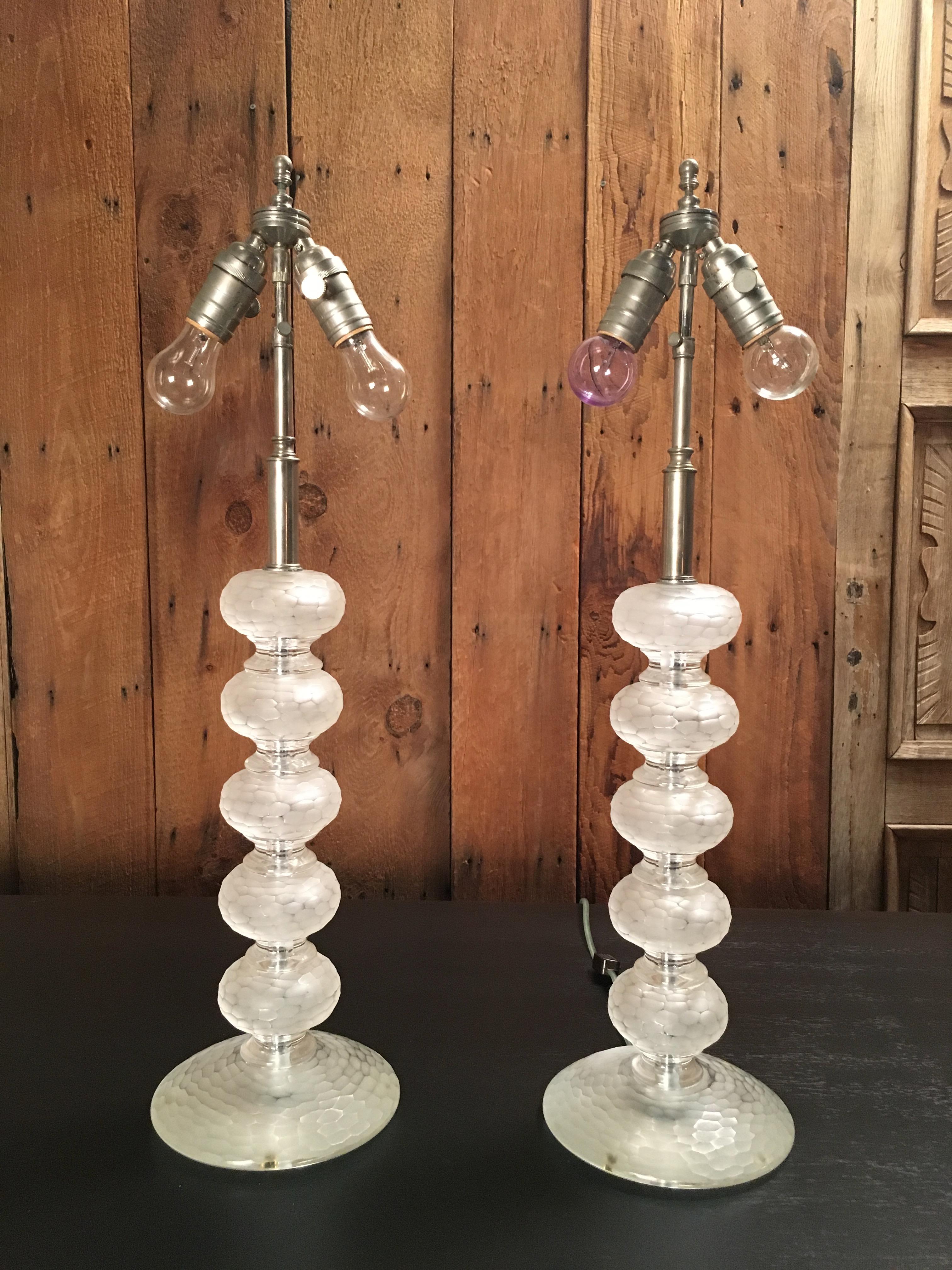Pair of Murano Glass Lamps by Cenedese 7