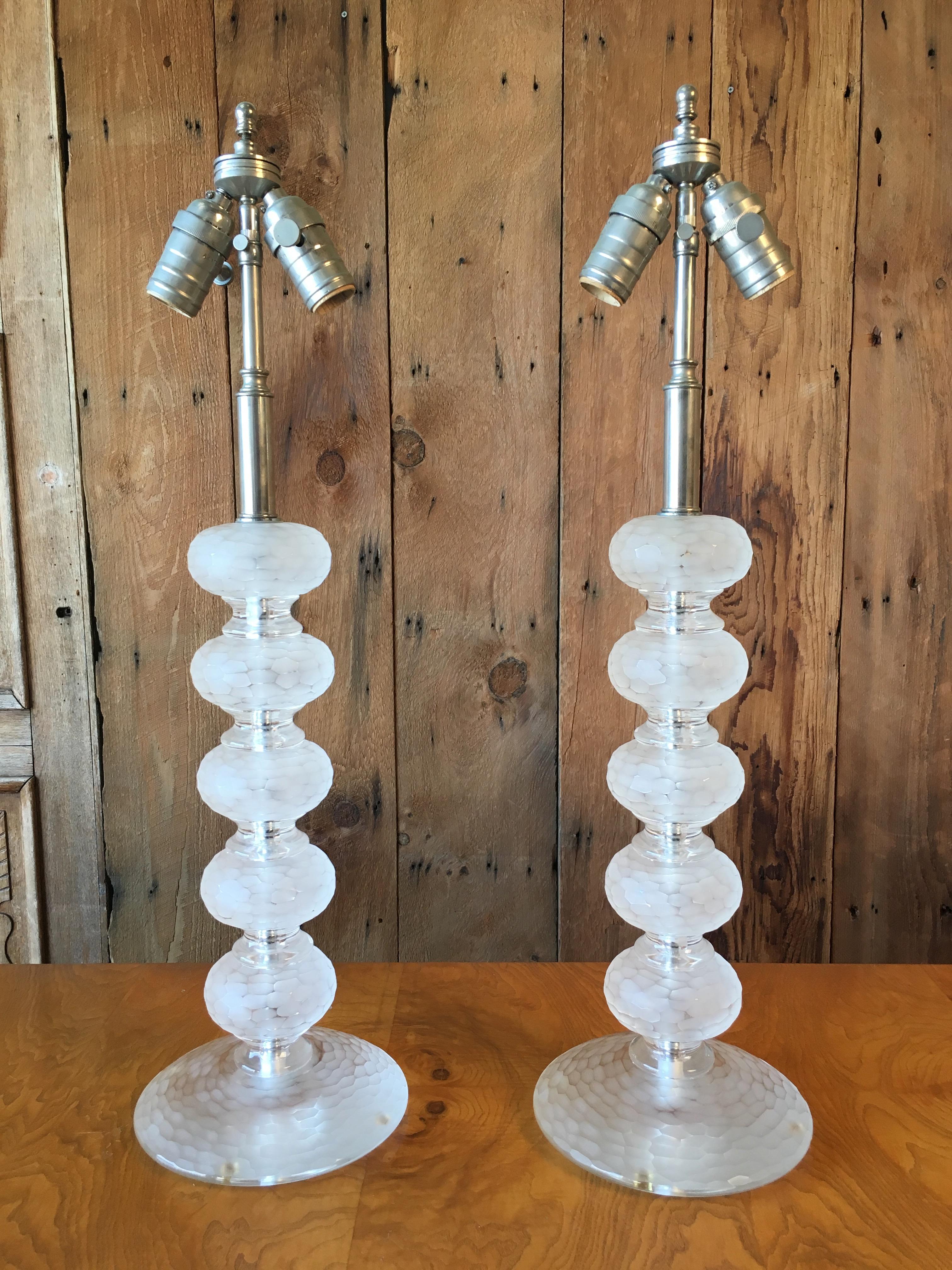 Modern Pair of Murano Glass Lamps by Cenedese