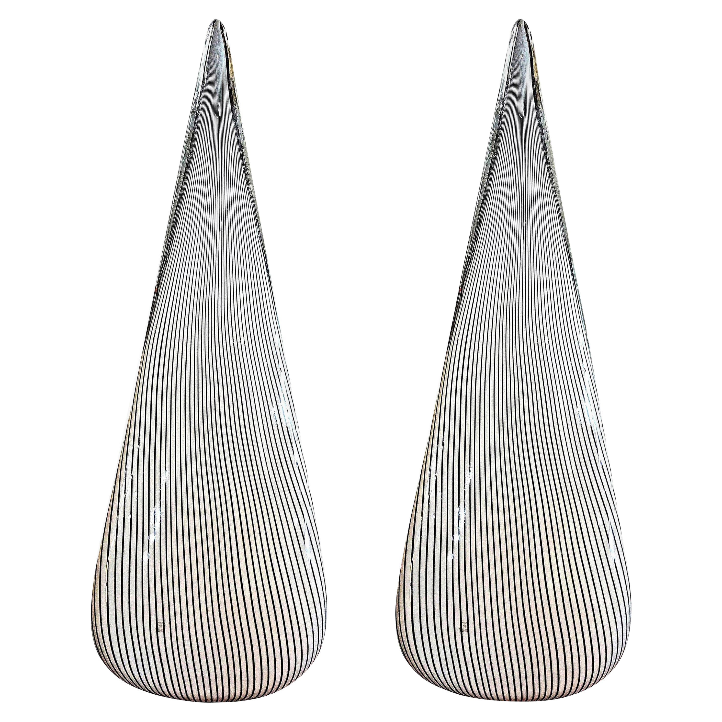 Pair of Murano Glass Lamps by Vetri