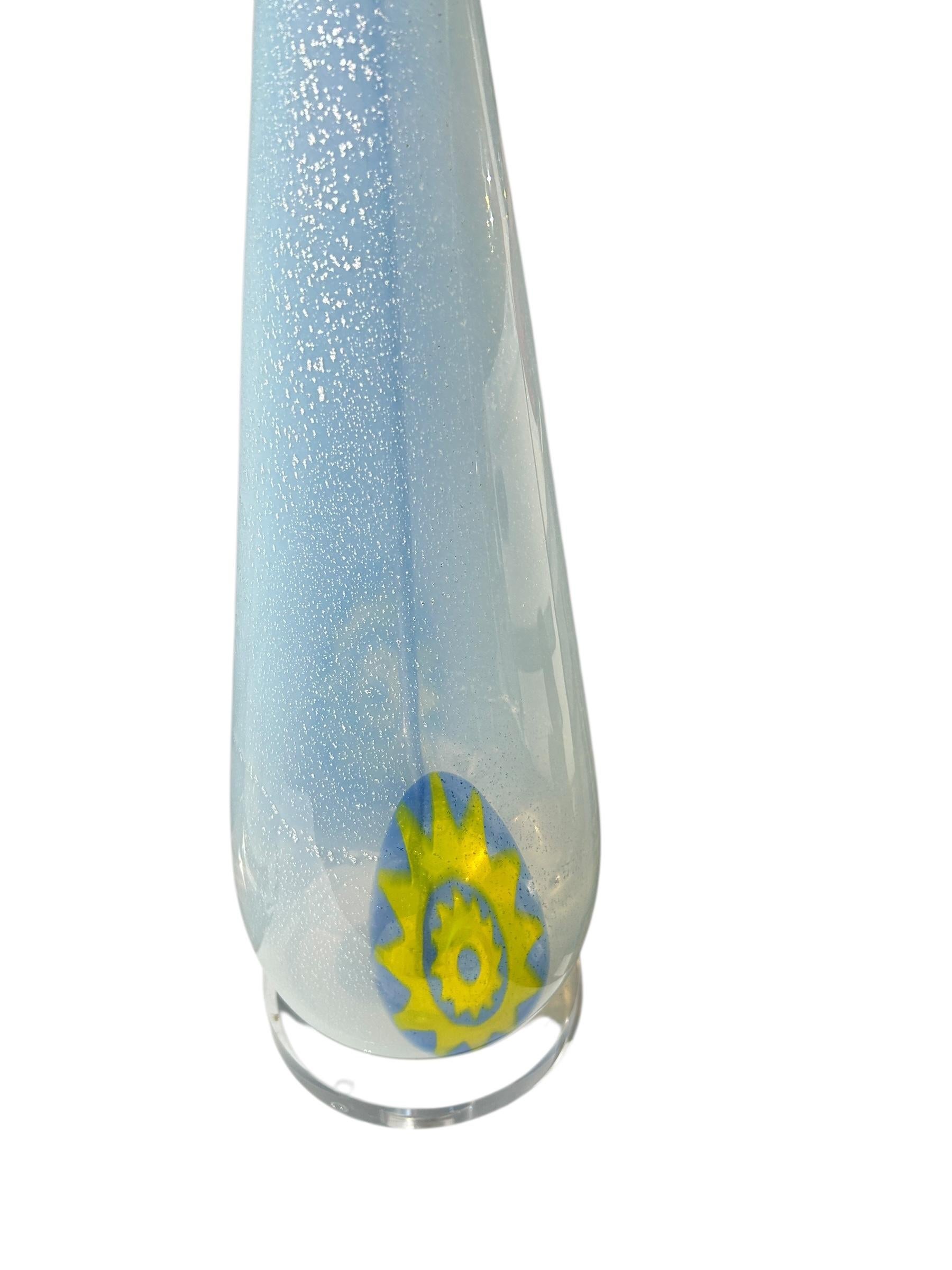 Pareja de lámparas de cristal de Murano, c.1950 mediados del siglo XX en venta