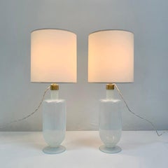 Paire de lampes en verre de Murano, vers 1950, Italie.
