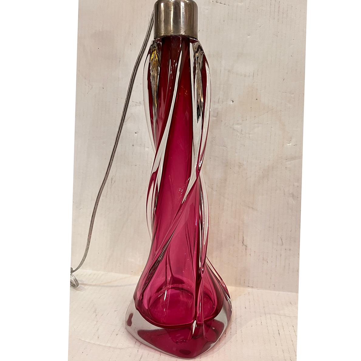 Fatto a mano Coppia di lampade in vetro di Murano in vendita